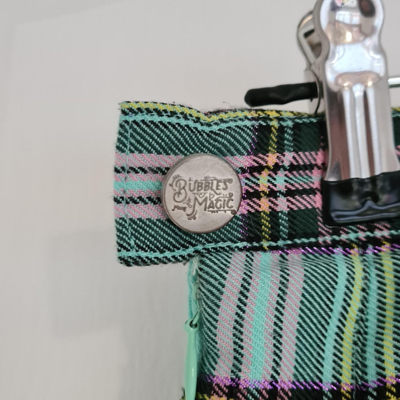 💕Bubbles Japanese brand teal plaid skirt... Depop