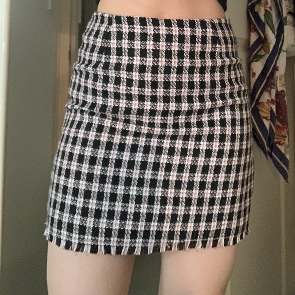 Tweed mini 2024 skirt h&m