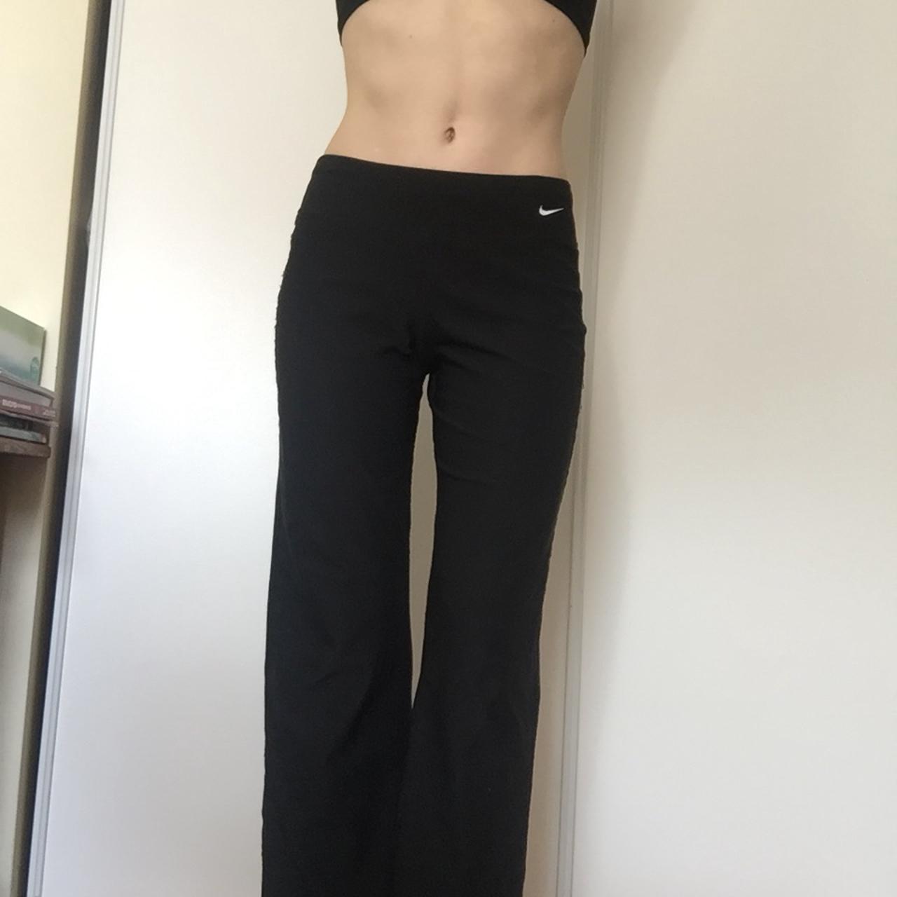 Black Athleta Yoga Pants - Flare Cut. The best yoga - Depop