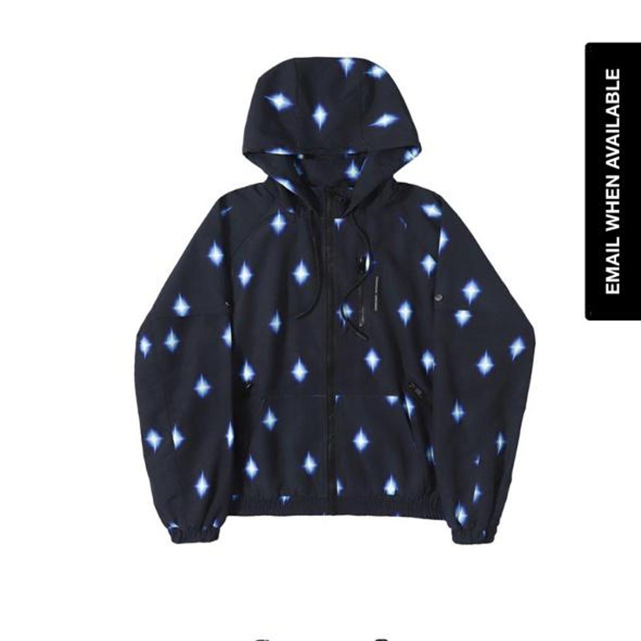 unknown london black star zip jacket, size small but... - Depop