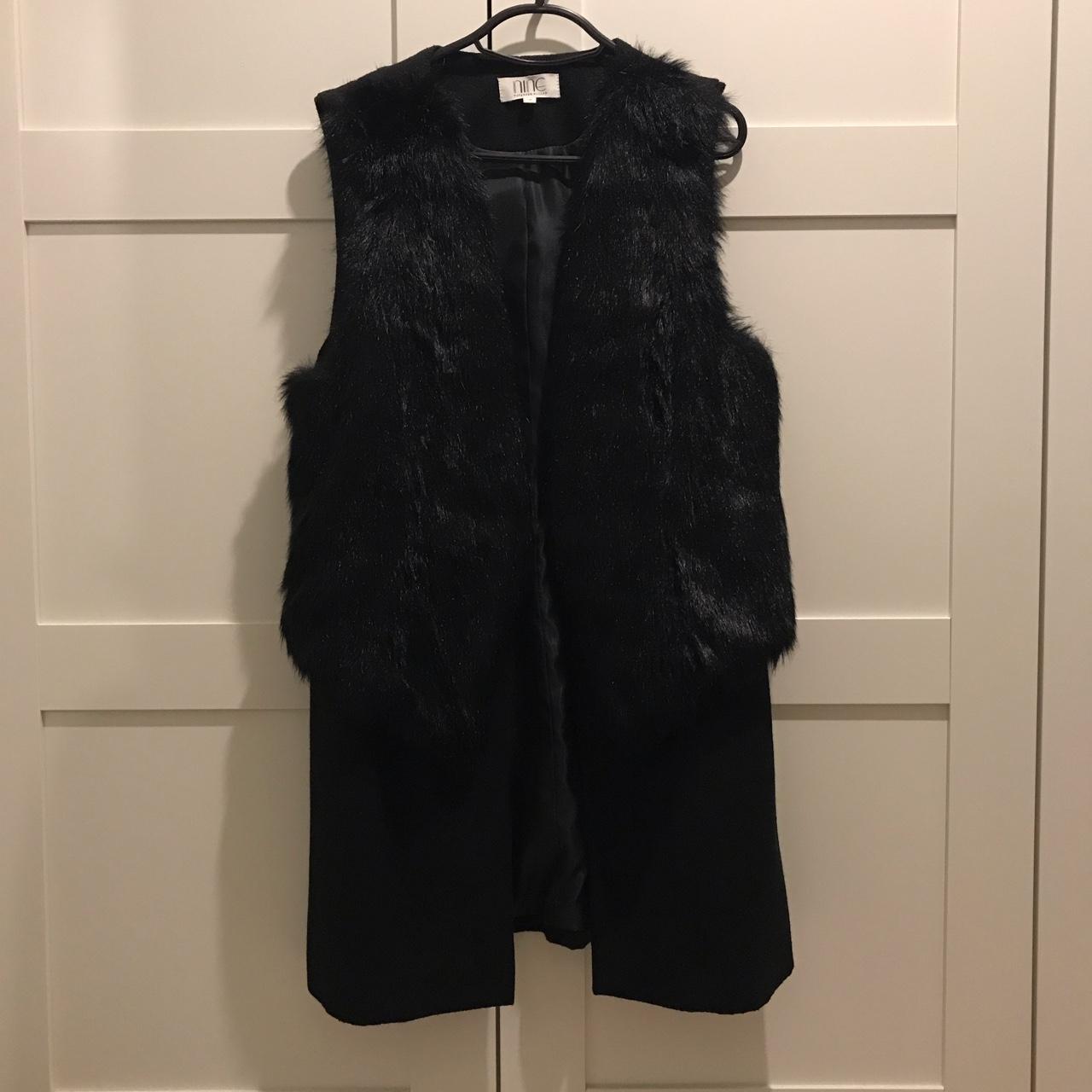 NINE by Savannah Miller for Debenhams black faux fur