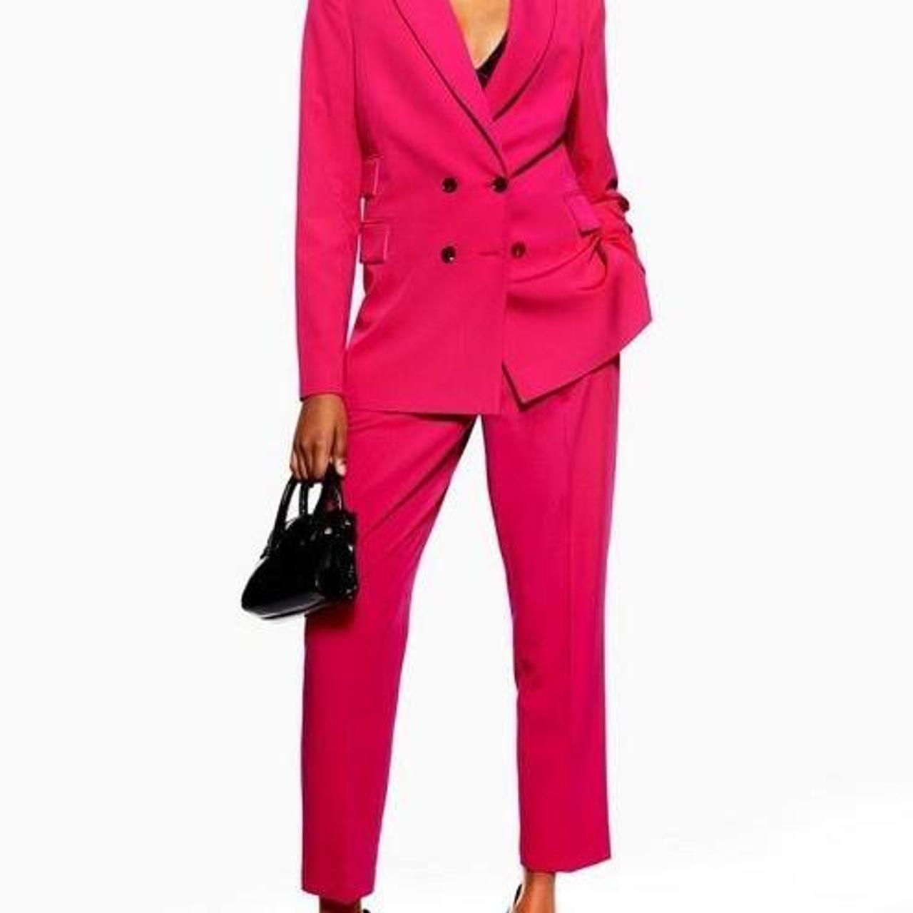 Hot Pink Blazer  Double Breasted Blazer  Pant Suit  Pantsuit  Lulus