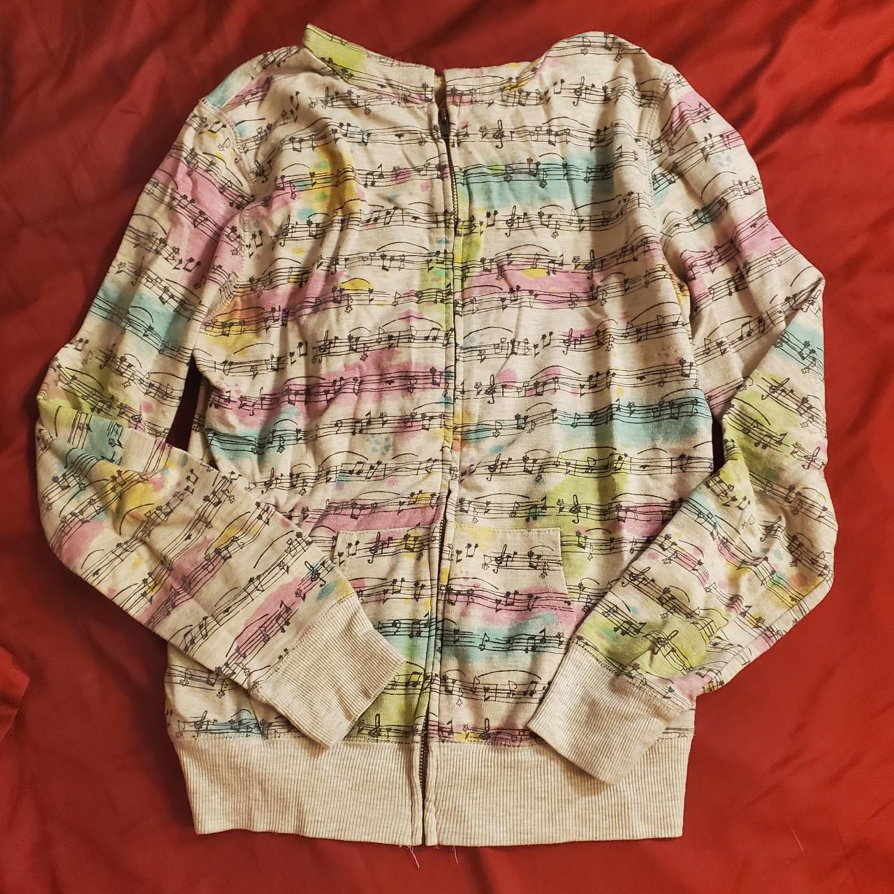 Delia's Women's White and Pink Hoodie (2)