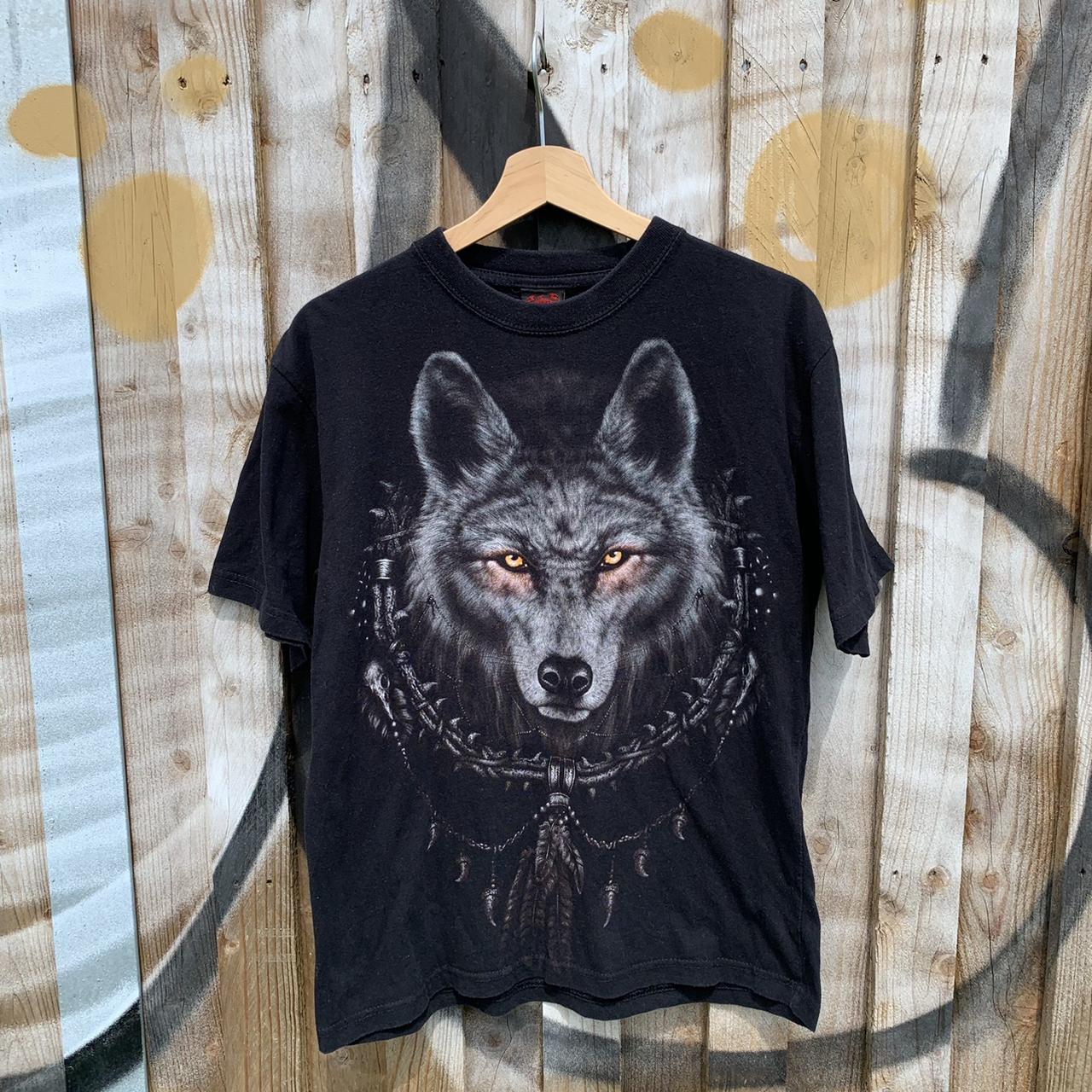 Vintage Retro 00’s Spiral Direct Wolf T-Shirt 👽, 💸...