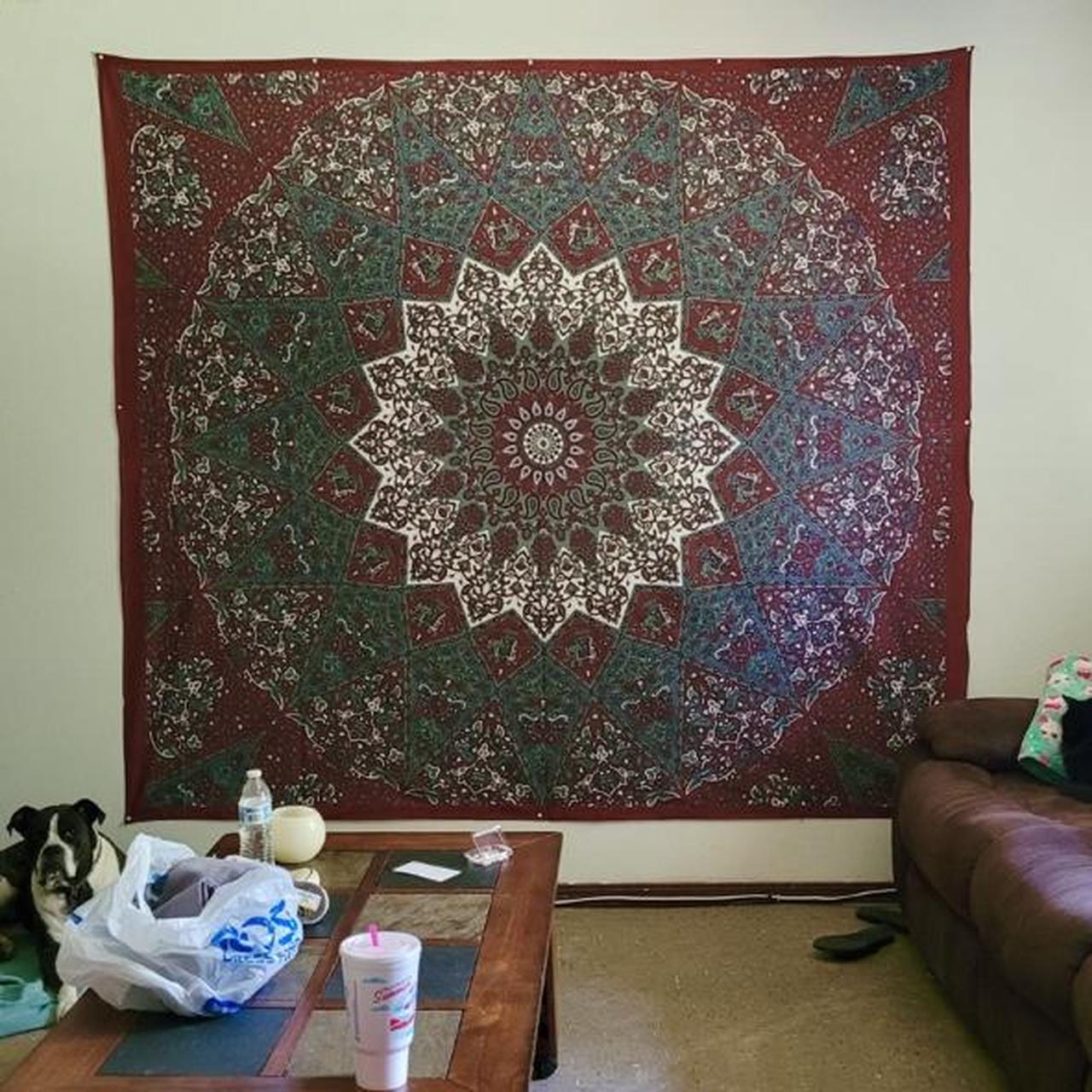 Mandala Indian Tapestry Wall Hanging Room Carpet... Depop