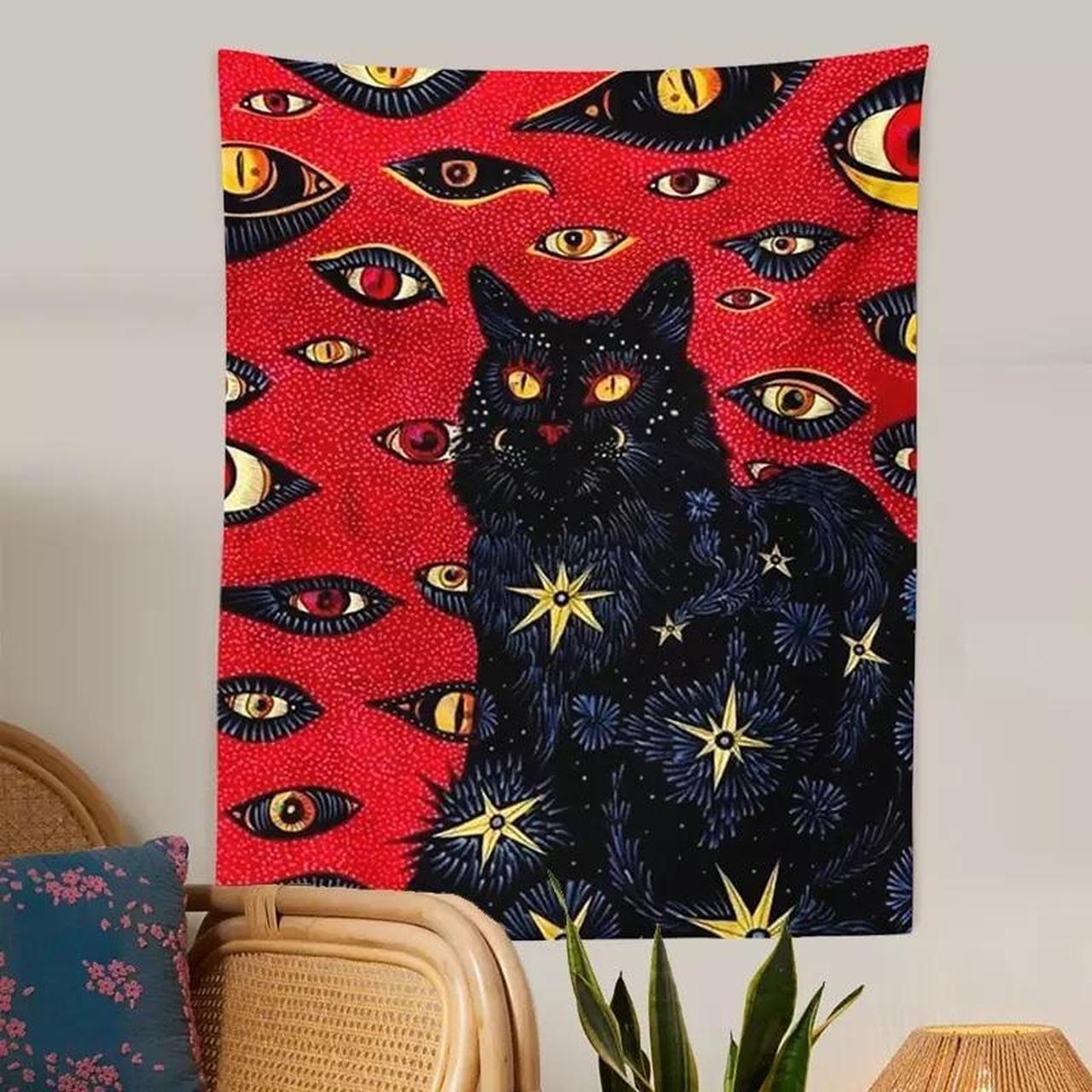 Cat Coven Beautiful Cat Tapestry wall hanging... - Depop