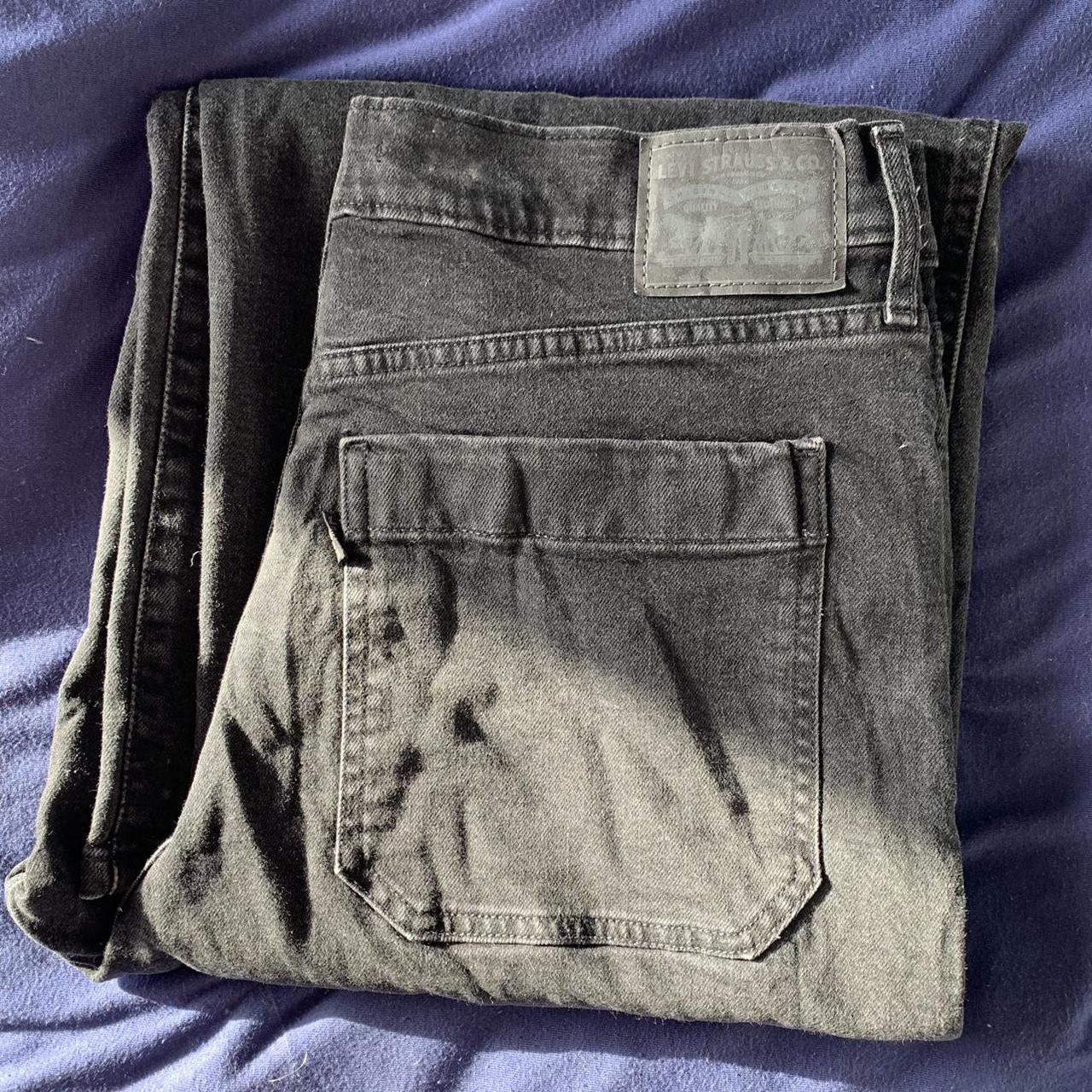 Vintage ‘Mile high cropped’ Levi’s black jeans 32W... - Depop