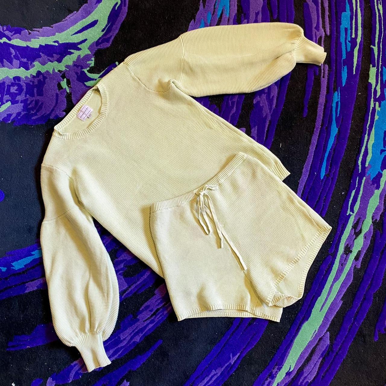 Sabo Skirt knit set. The most interesting pale lime... Depop