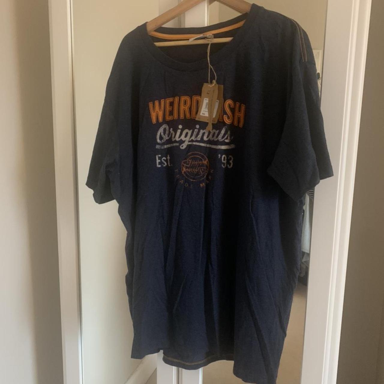 MENS WEIRD FISH T SHIRT WITH TAGS 5XL XXXXXL Depop