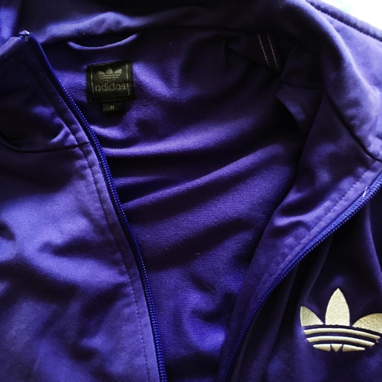 Adidas purple firebird jacket hot sale