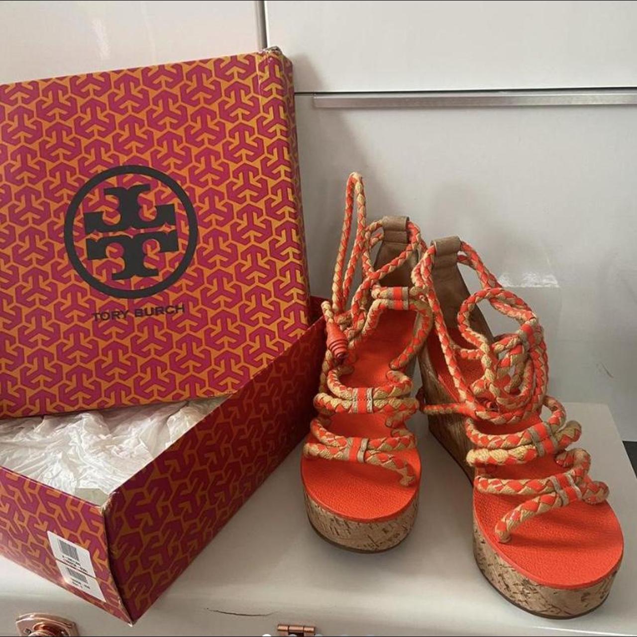 Tory Burch Women's Orange Sandals | Depop