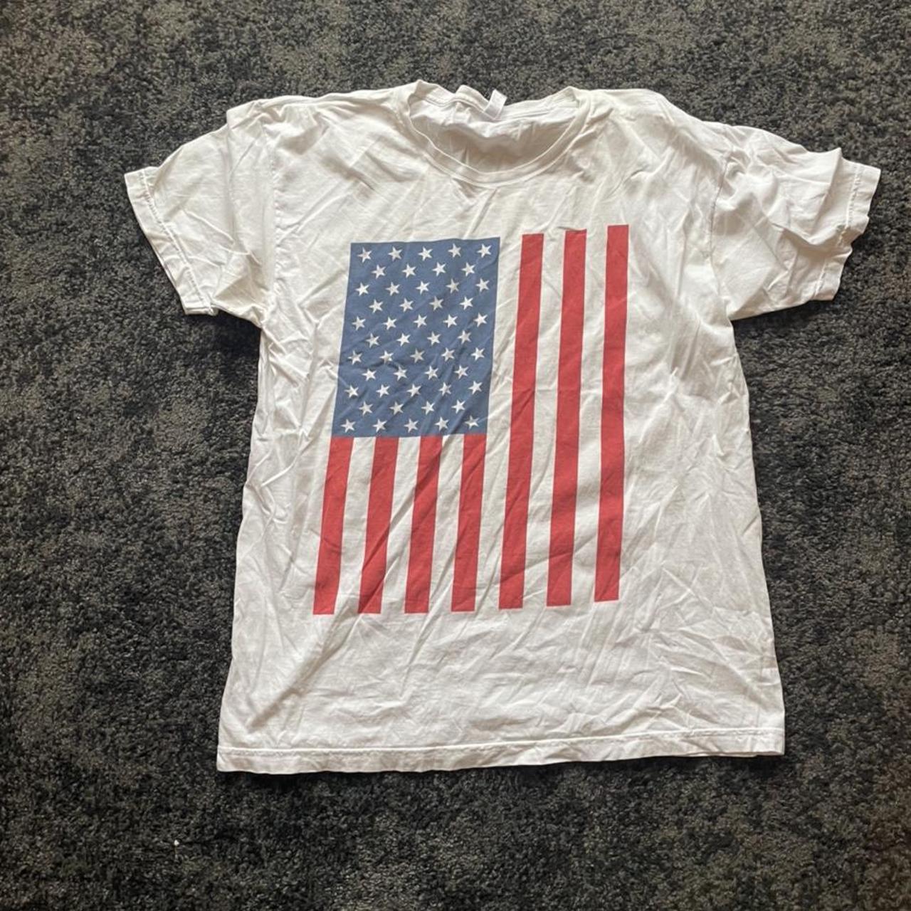 Rare American apparel USA flag t shirt - amazing... - Depop