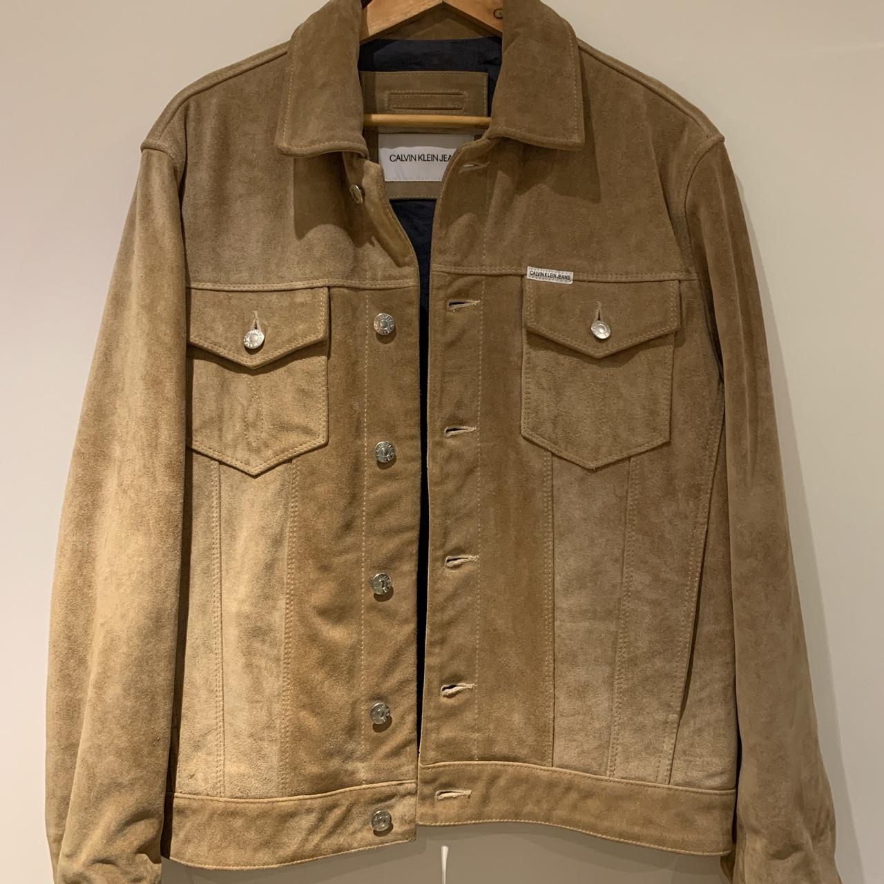 calvin klein suede jacket mens