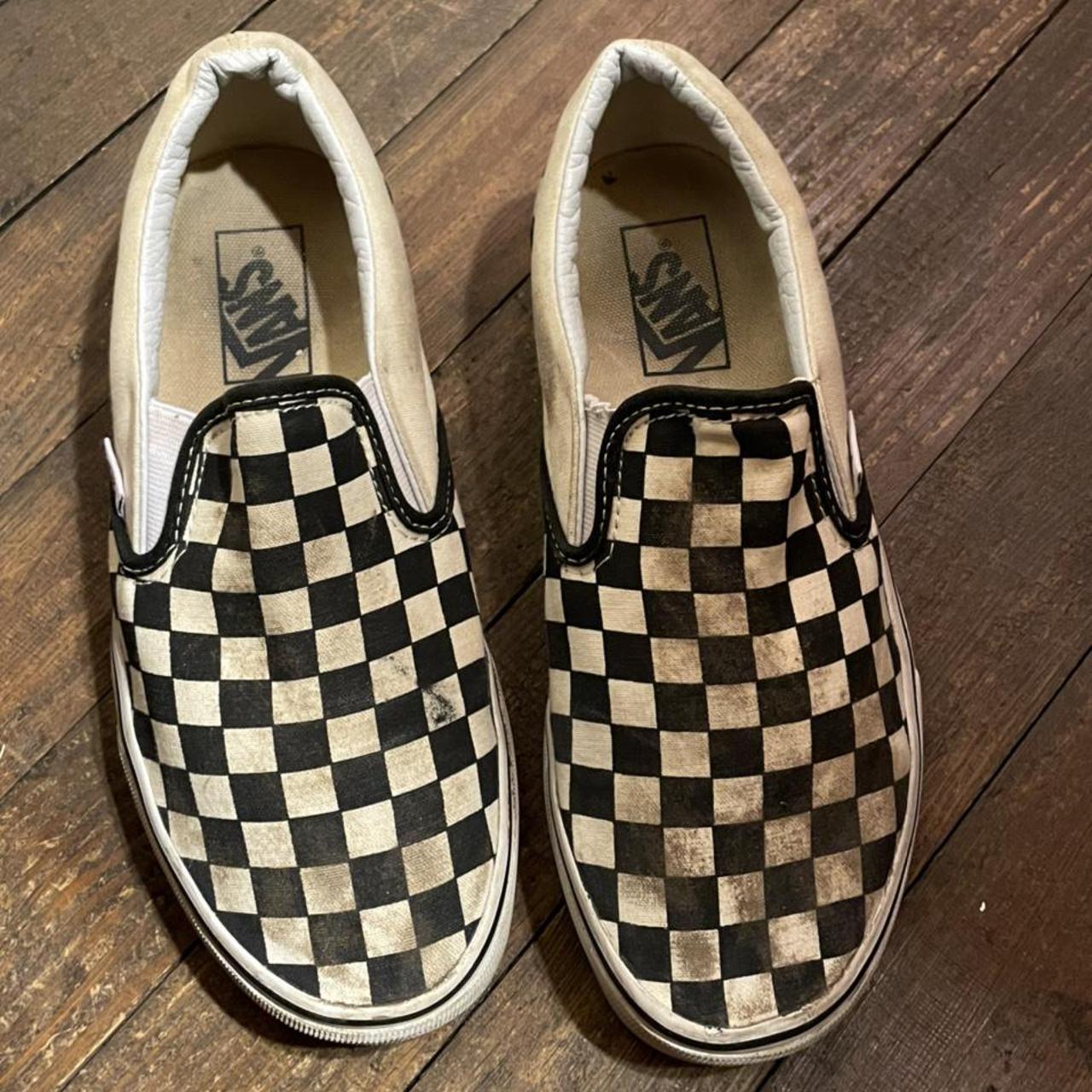 dirty checkered vans