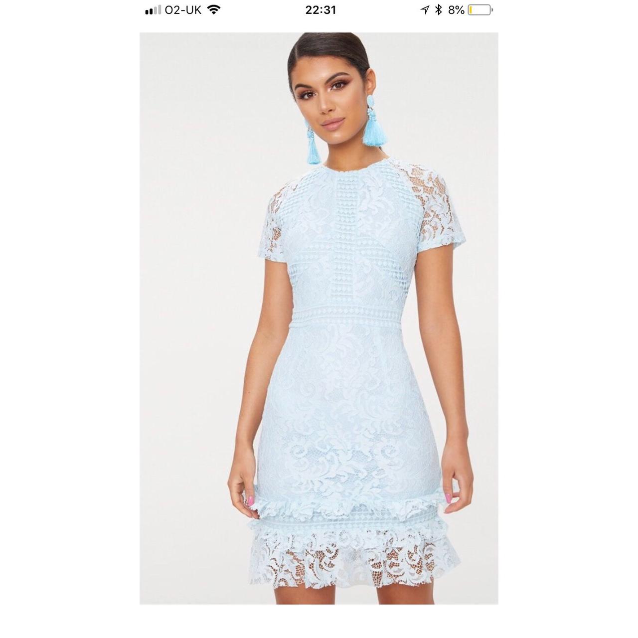 Pretty little thing outlet navy lace dress