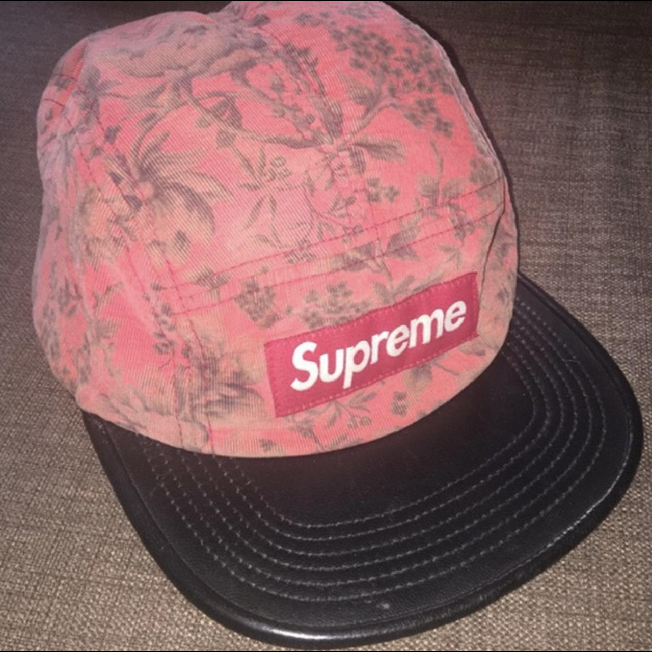 SUPREME x Liberty Camp Cap F/W 2012 Red Floral One Size Vintage VNDS