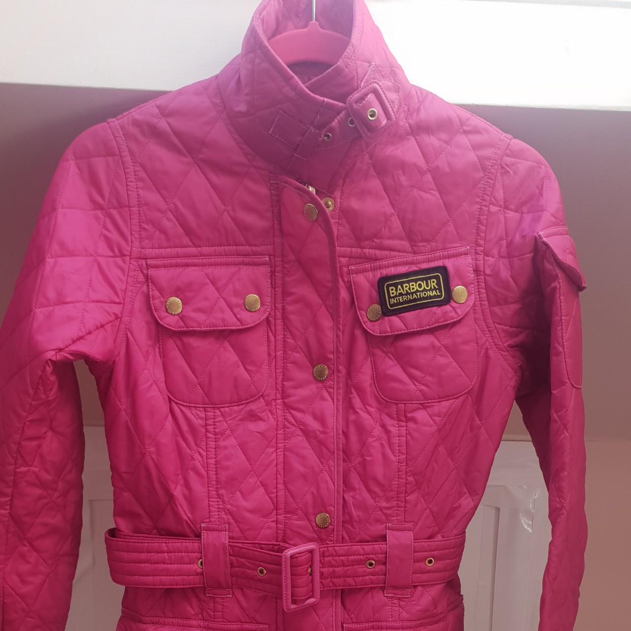 Ladies pink barbour jacket on sale