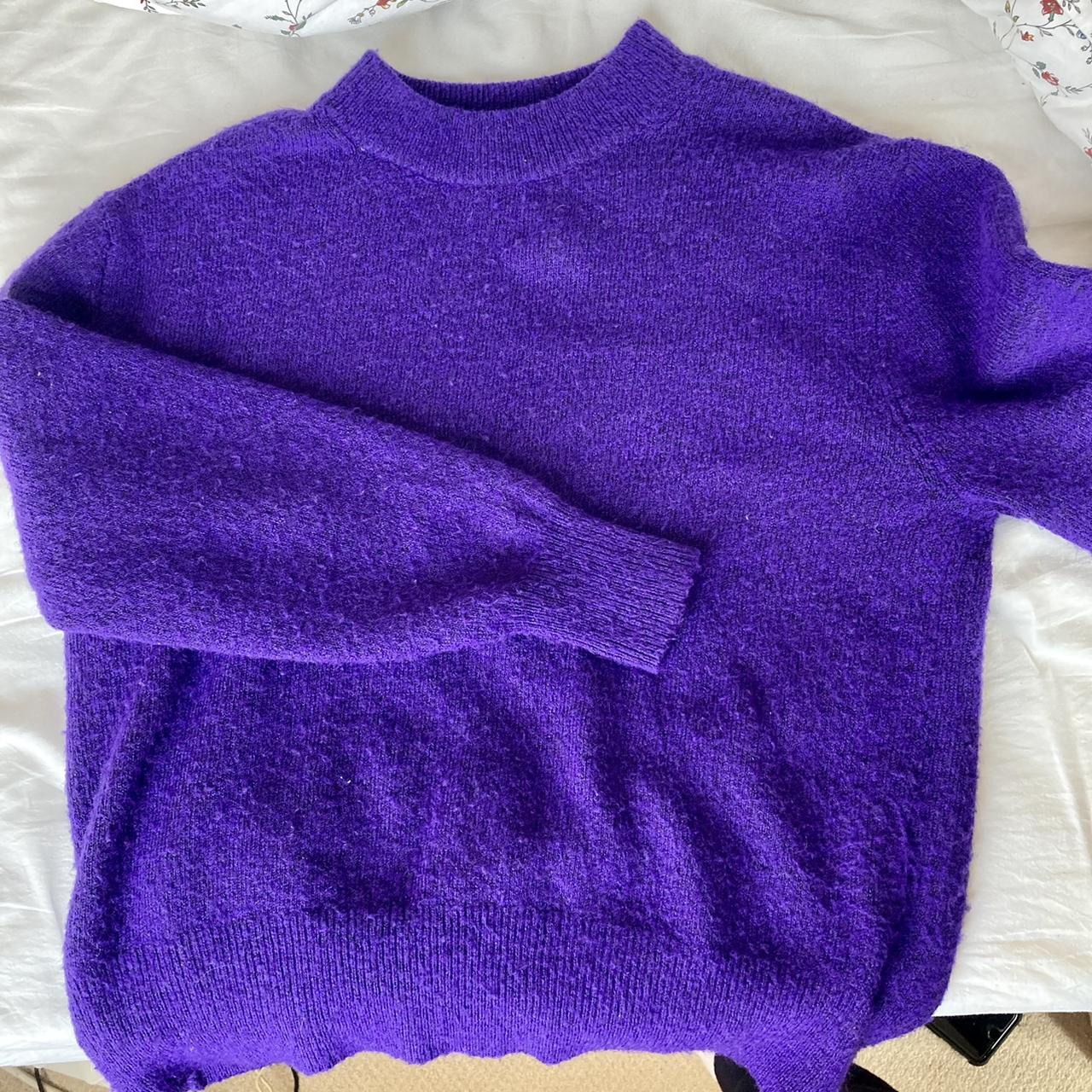 gorgeous electric purple sweater from h&m / small... - Depop