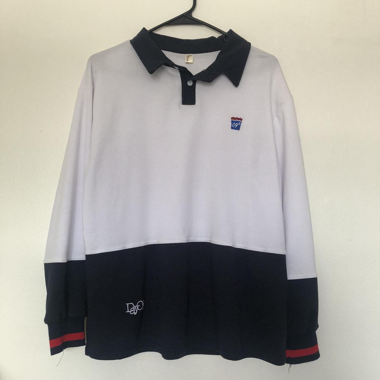 Vintage style oversized polo shirt Women size... - Depop