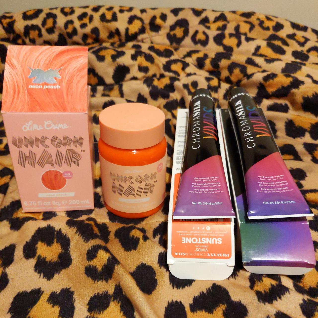 One container of Lime Crime Neon Peach 6.76 fl oz.... Depop