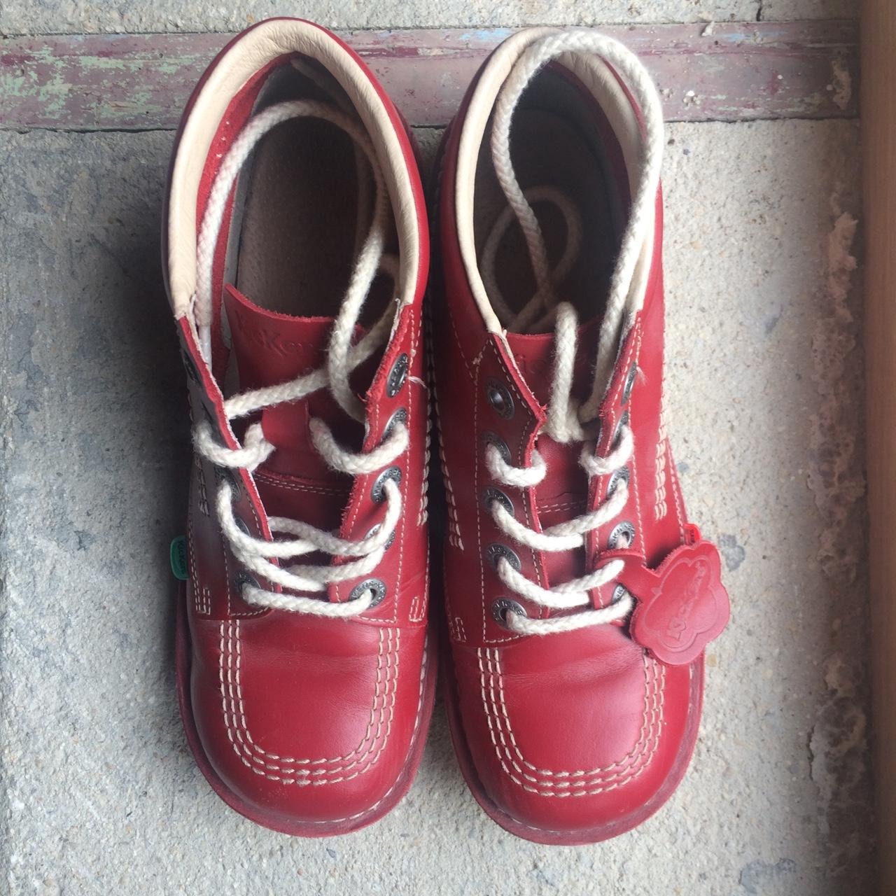 🍒cherry red classic kick hi kickers🍒 🍒Iconic retro... - Depop