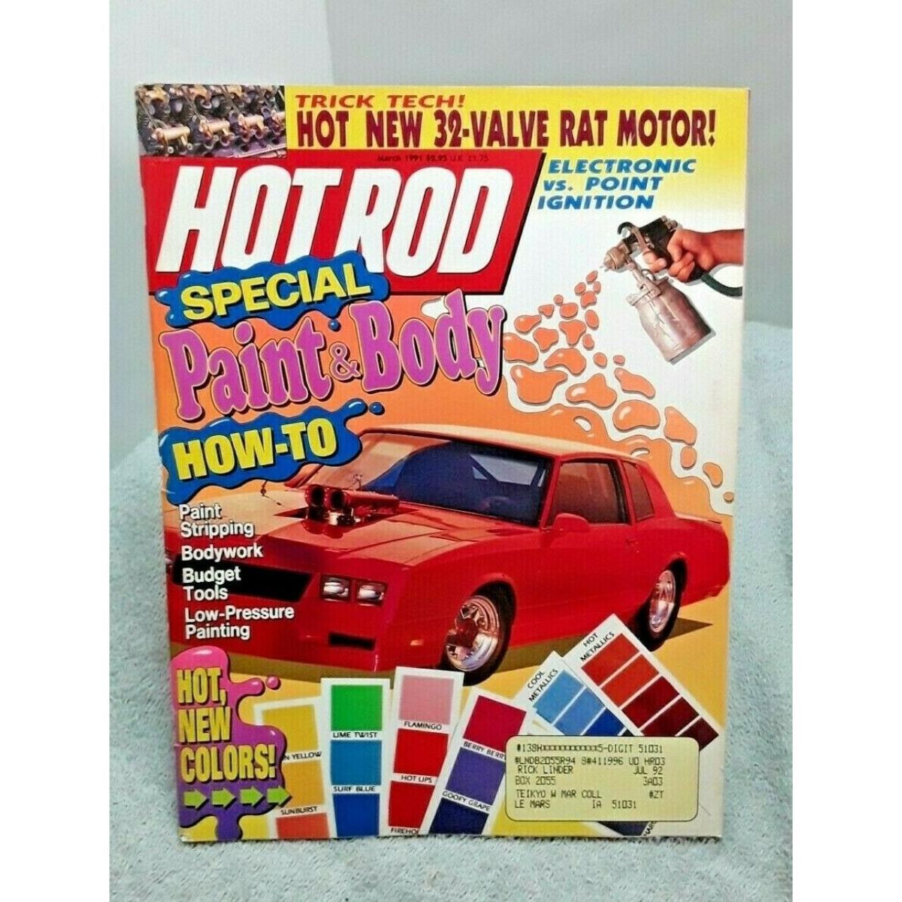 Hot Rod Magazine March 1991. Paint and Body Special.... Depop