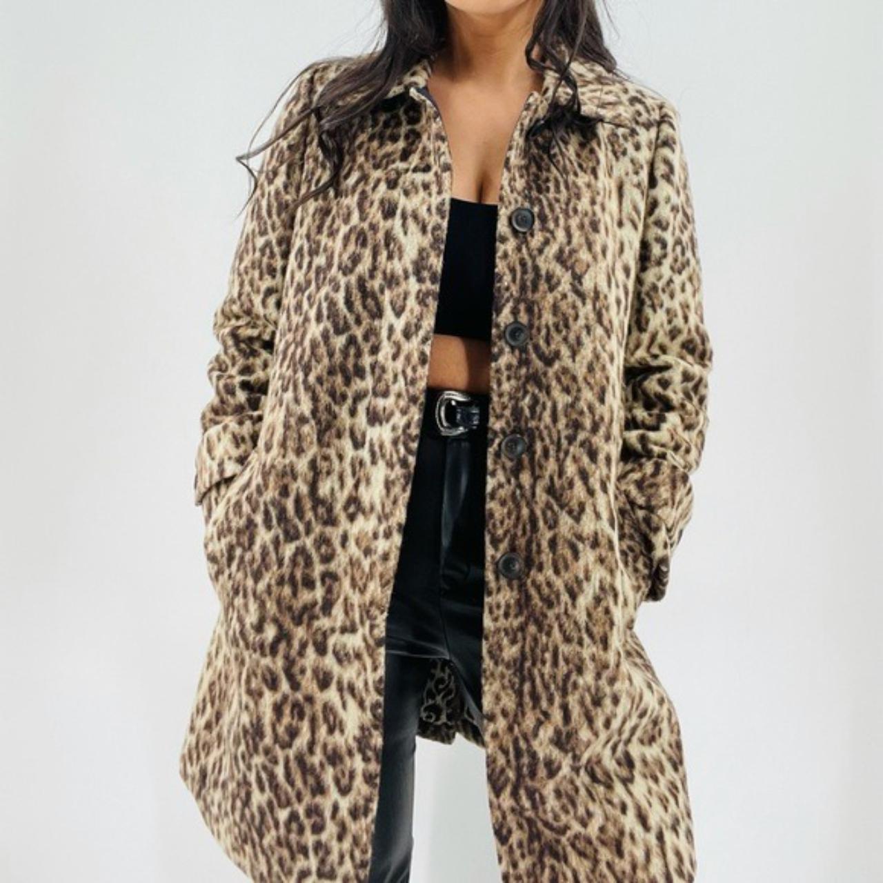 j crew leopard topcoat