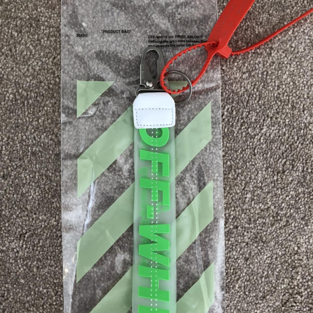 Classic Off-White Lanyard Keychain Brand New - Depop