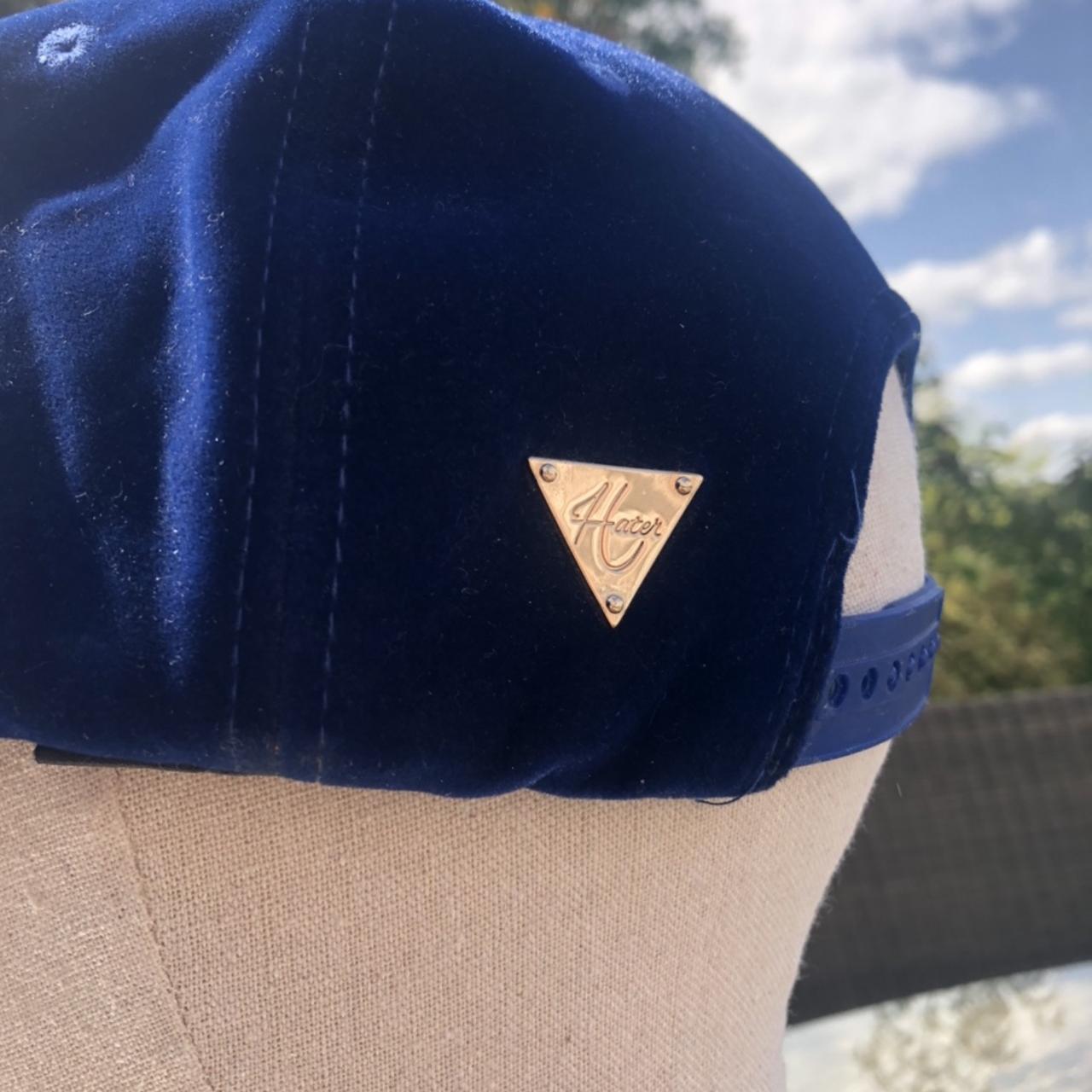 HATER VELVET SNAPBACK ADJUSTABLE CAP, Royal Blue
