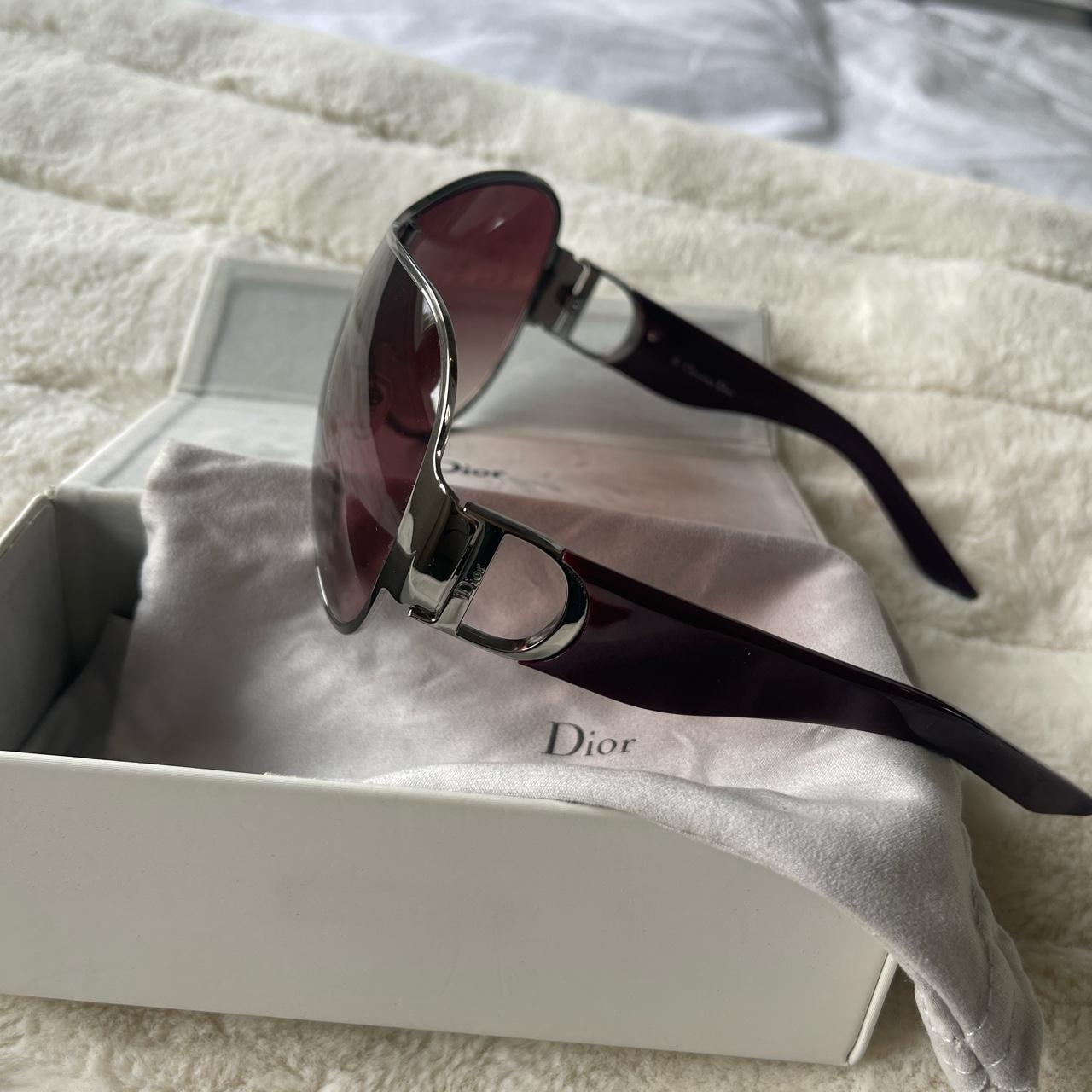Authentic Dior Sunglasses - Plum - Worn Once (Vintage) - Depop