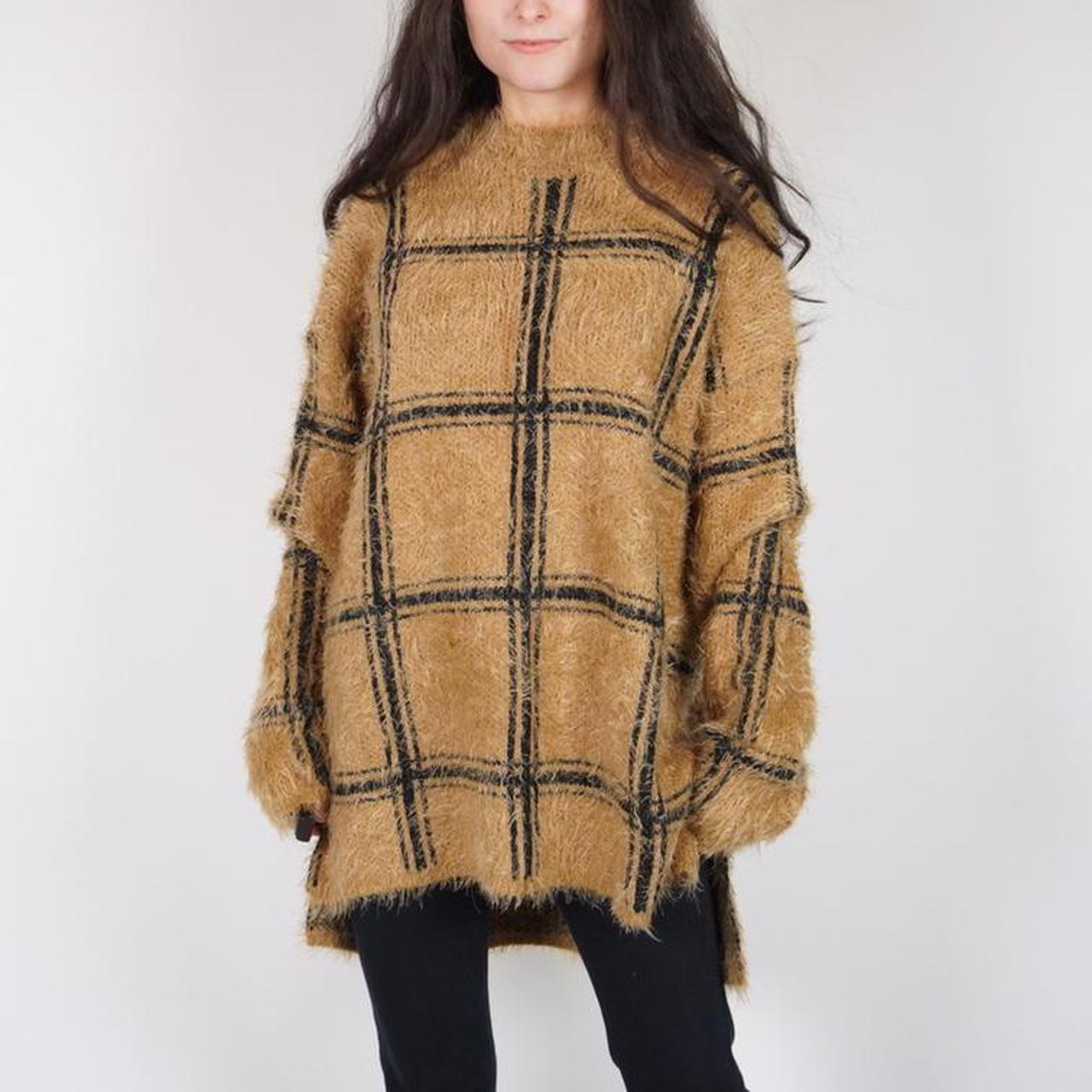 brown fuzzy sweater
