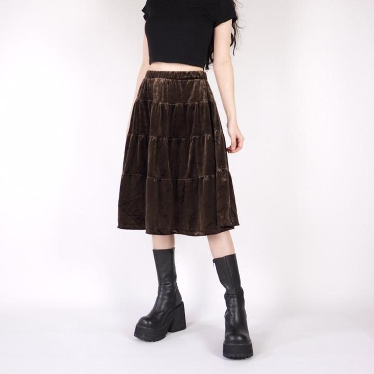 90s velvet skirt