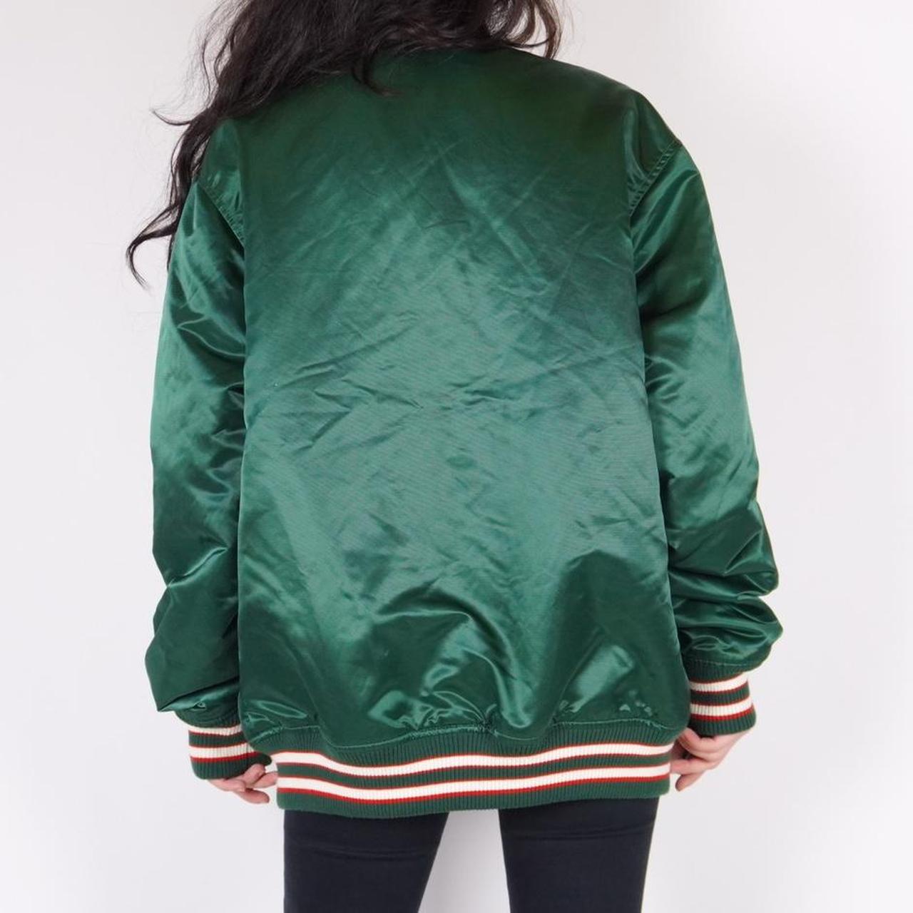 Green Varsity Jacket Perfect condition, NEGOTIABLE - Depop