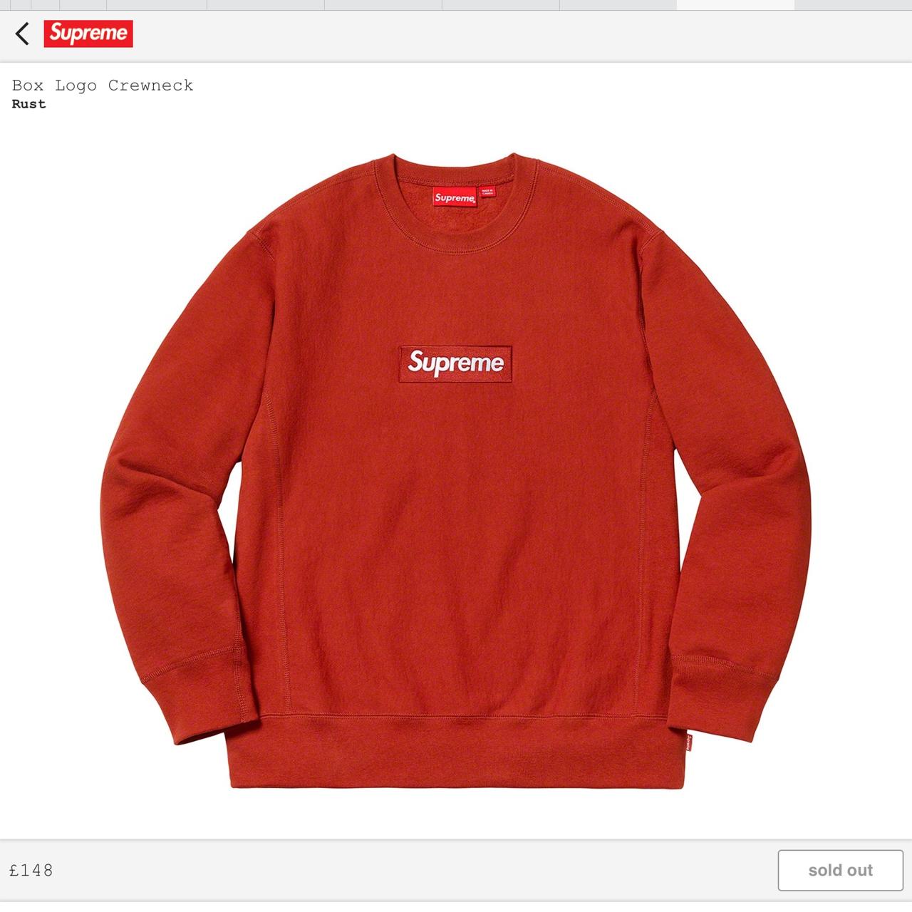 Supreme rust box on sale logo