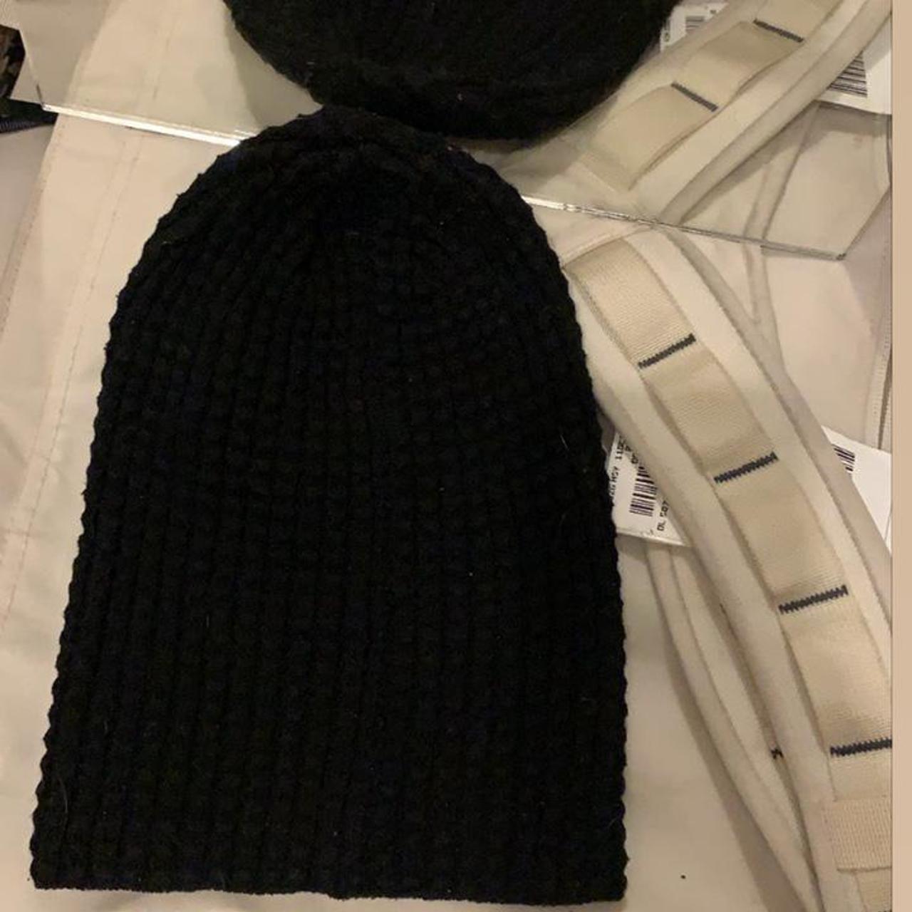 Black waffle beanie that I’m pretty sure I bought... - Depop