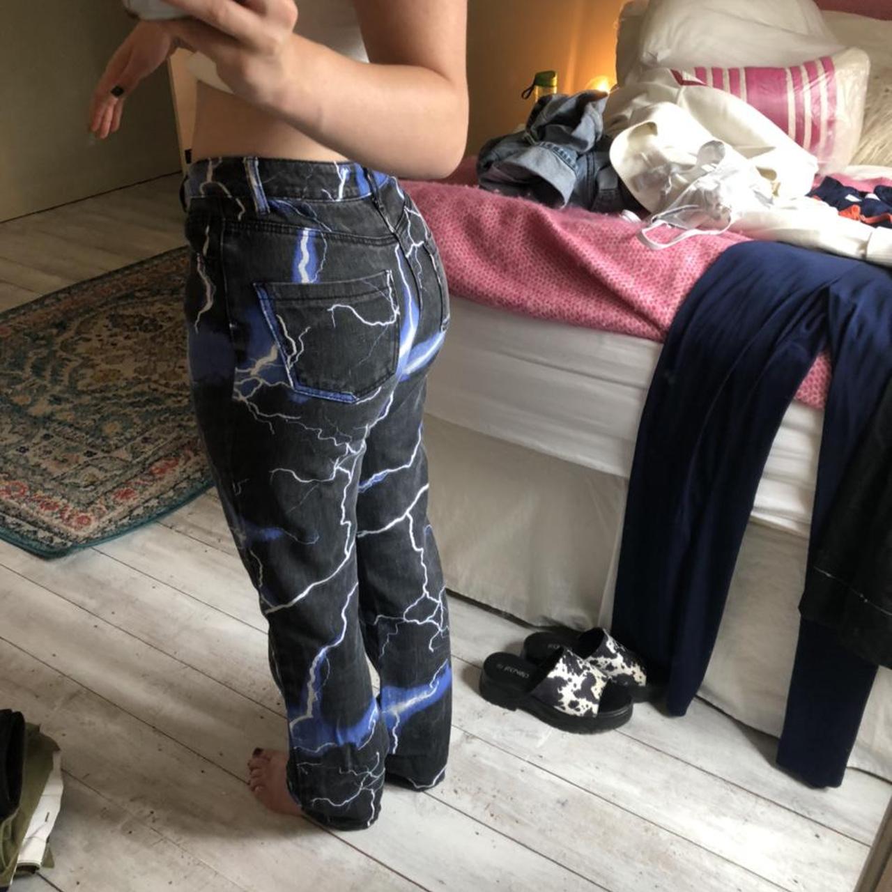 Jaded London Women's Black and Blue Jeans | Depop