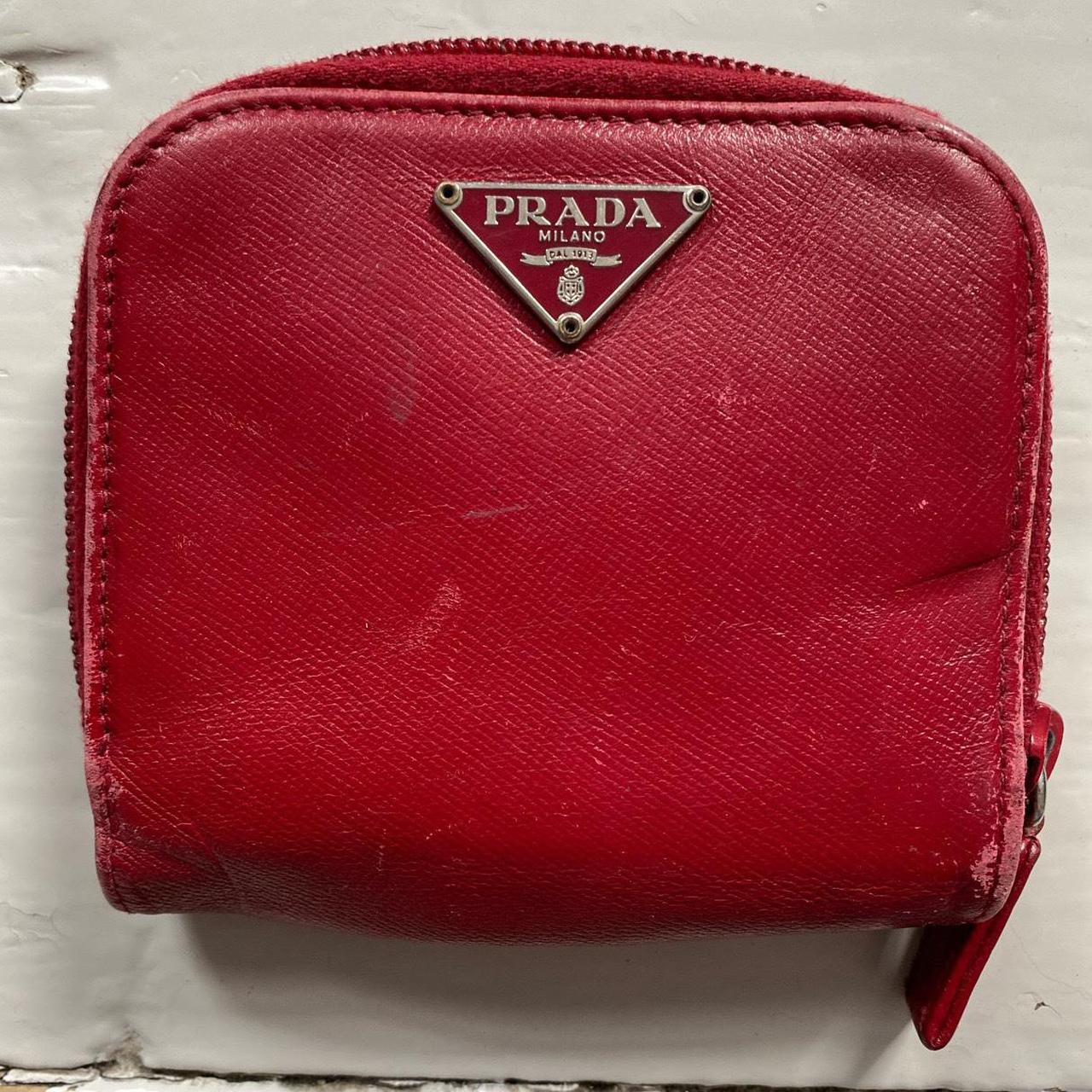 PRADA Triangle Logo Metal Fittings Nylon Leather Genuine Bifold Wallet Mini  Coin Purse Card Case Black | eLADY Globazone