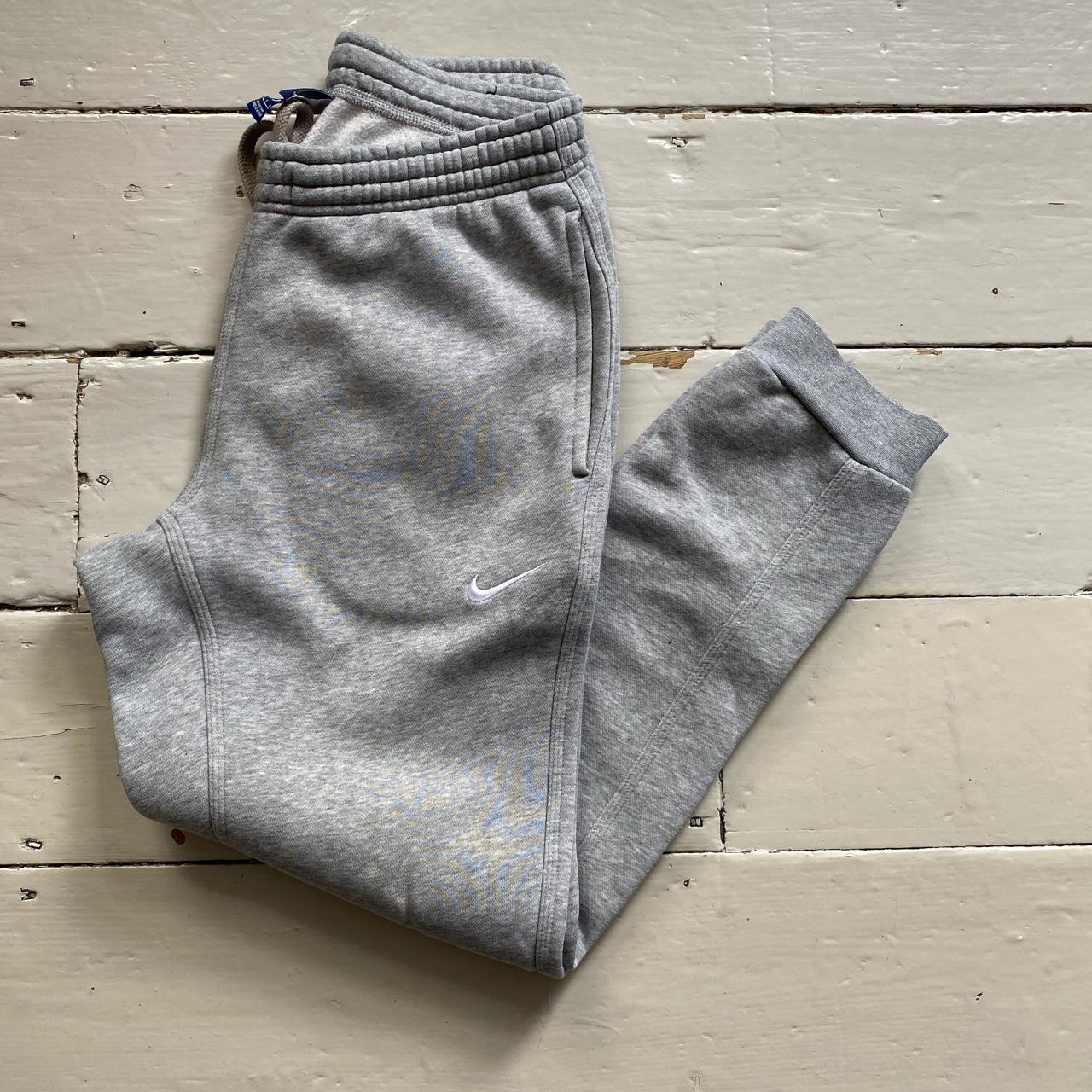 swoosh grey joggers