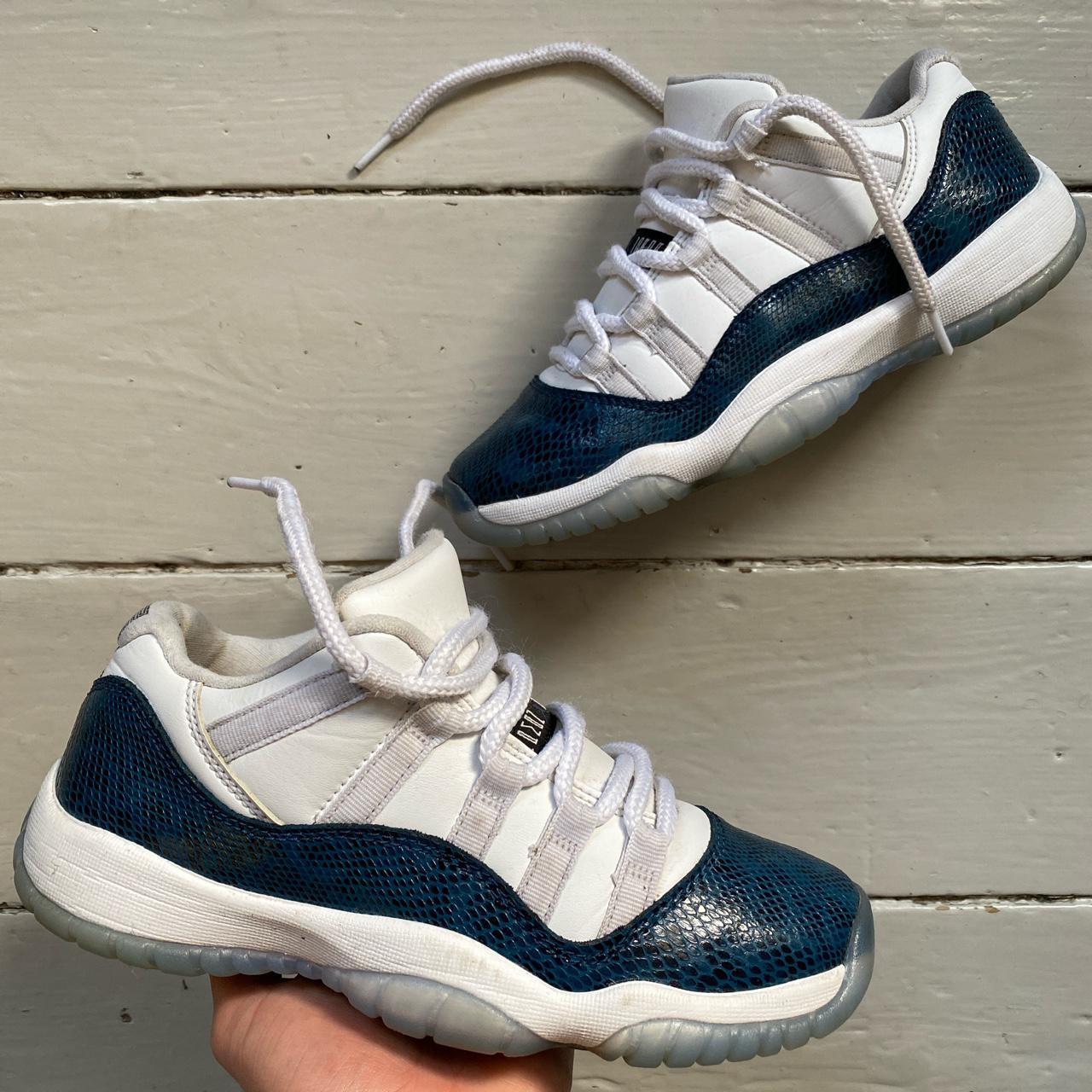 Jordan 11 Low Snake Skin Navy 🐍 In great condition,... - Depop