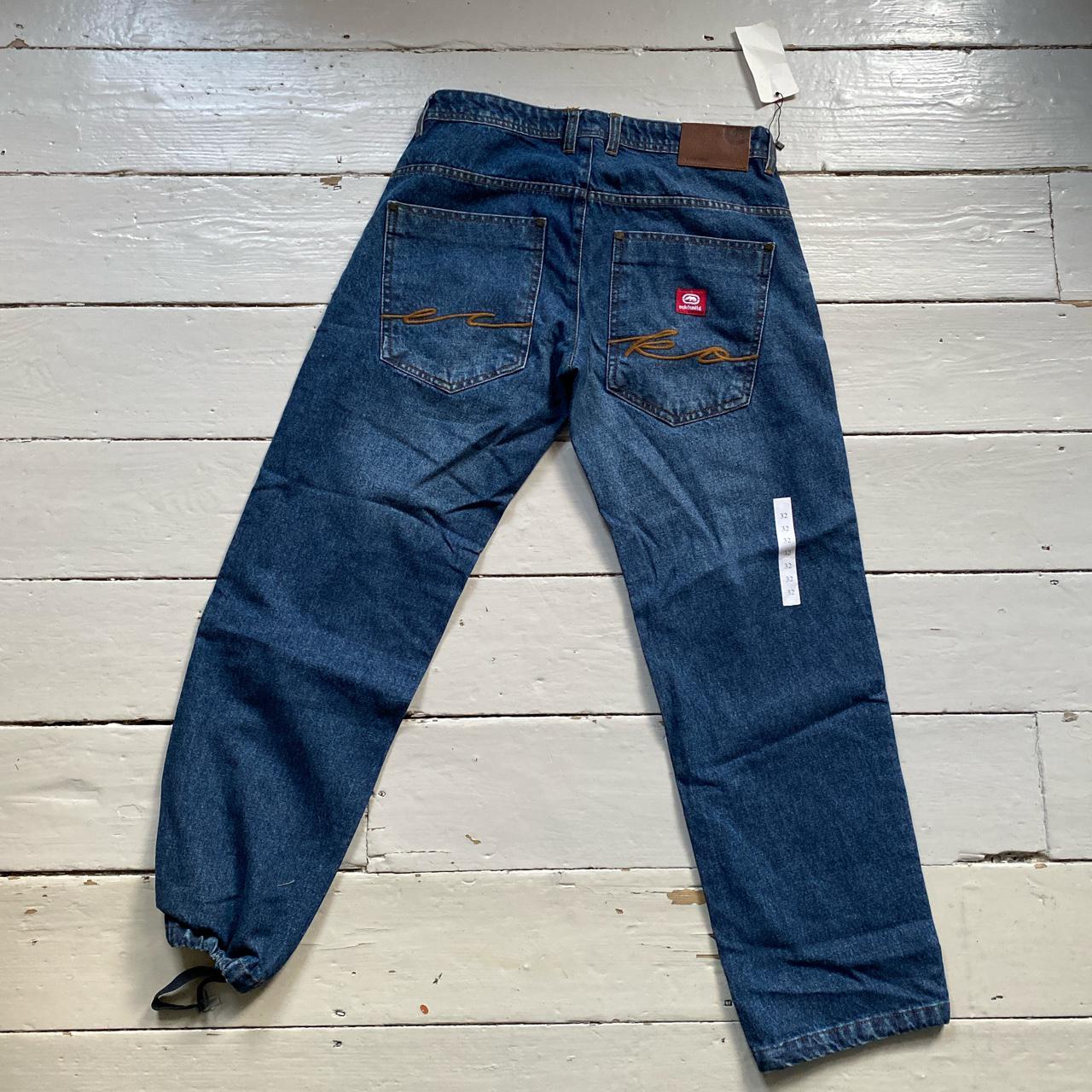 Ecko Unlimited Baggy fit Jean pants with drawstring... - Depop