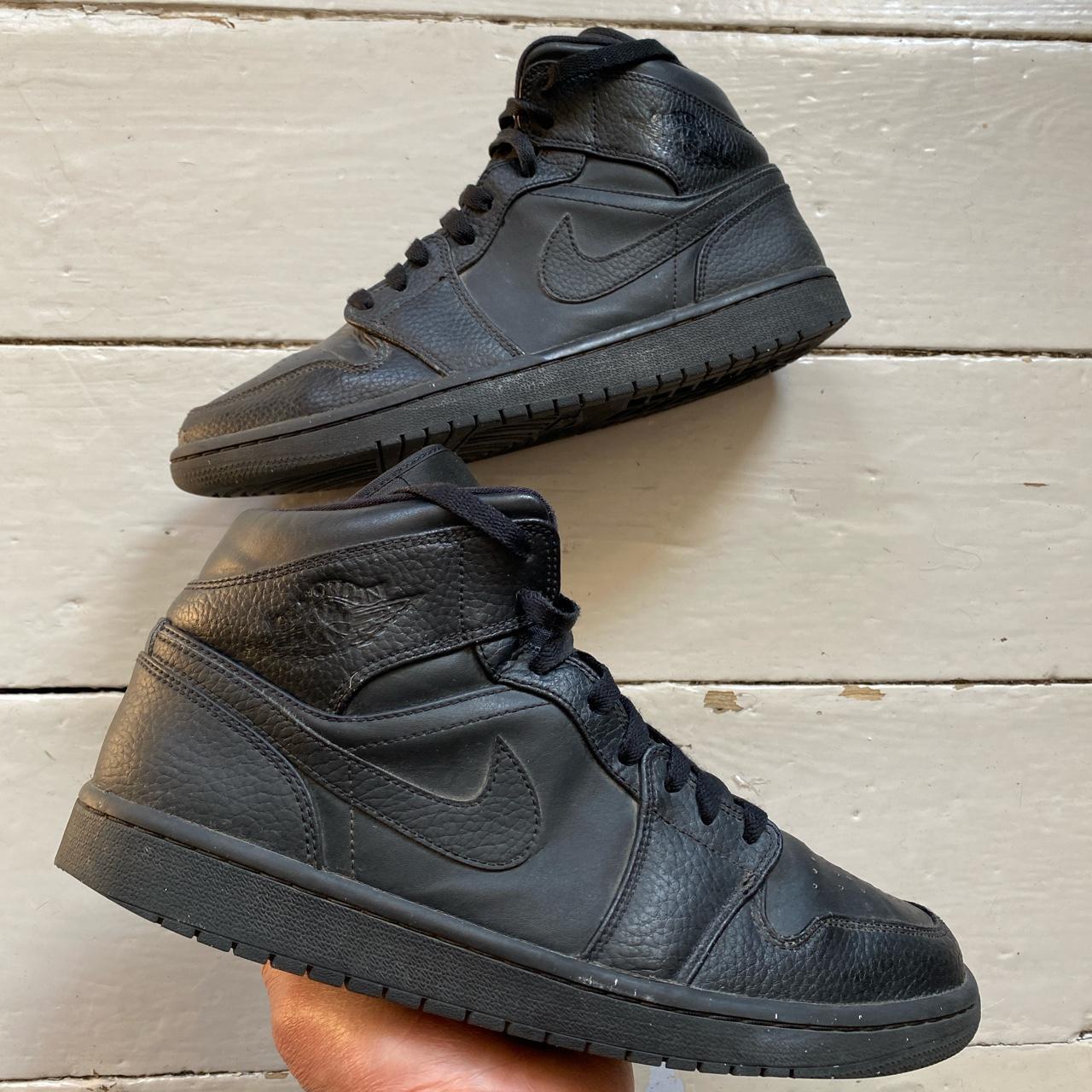 Jordan 1 Black Mids ♠️ In good condition. Minor... - Depop