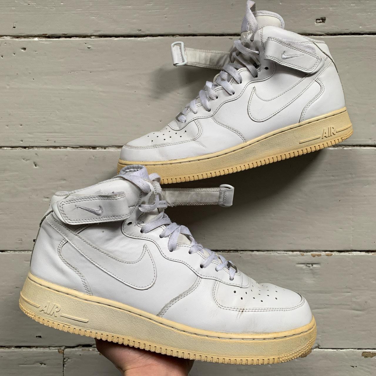 Nike Air Force 1 Mid White 💨 In good condition... - Depop