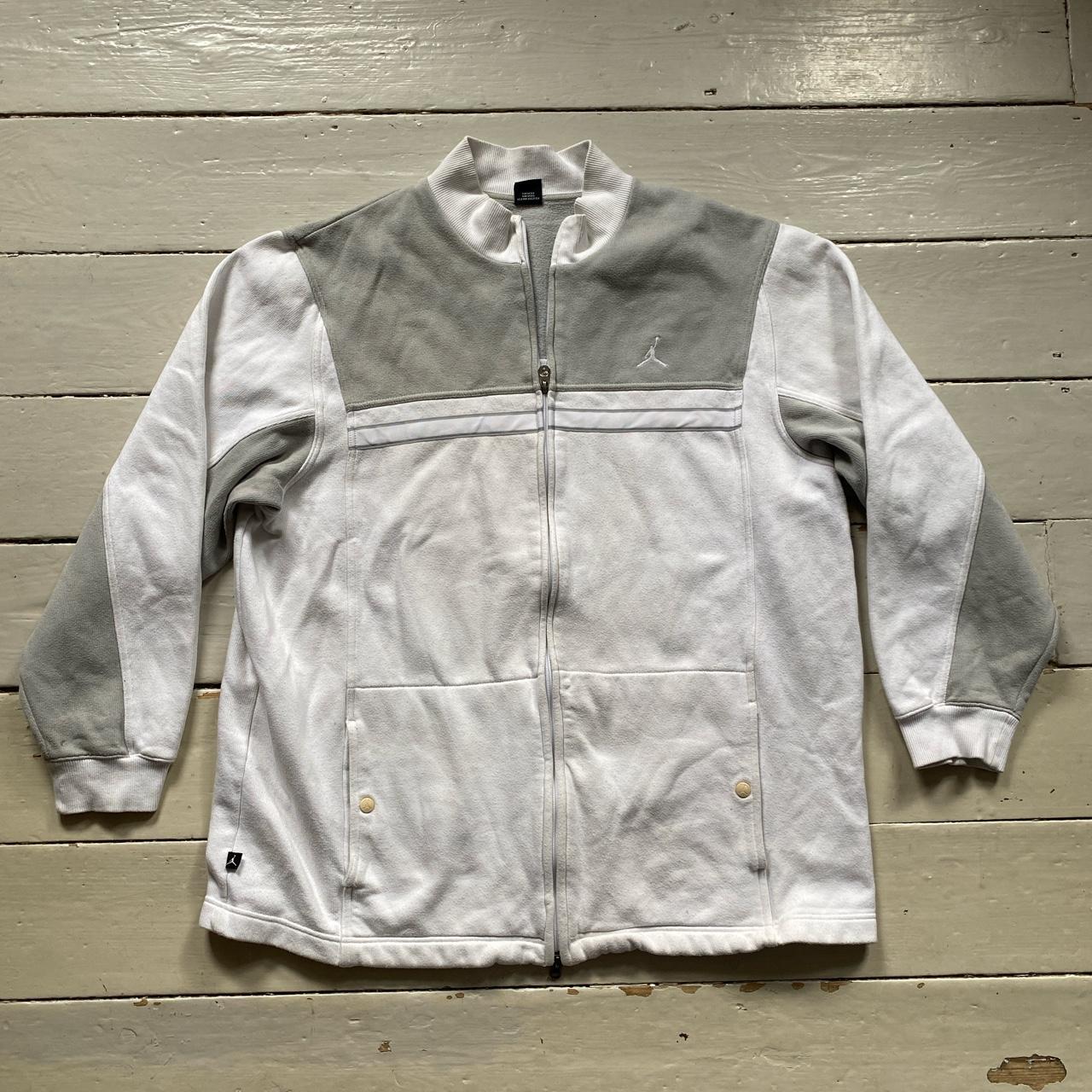 Jordan Vintage Zip Tracksuit Jacket White 👀 In great... - Depop