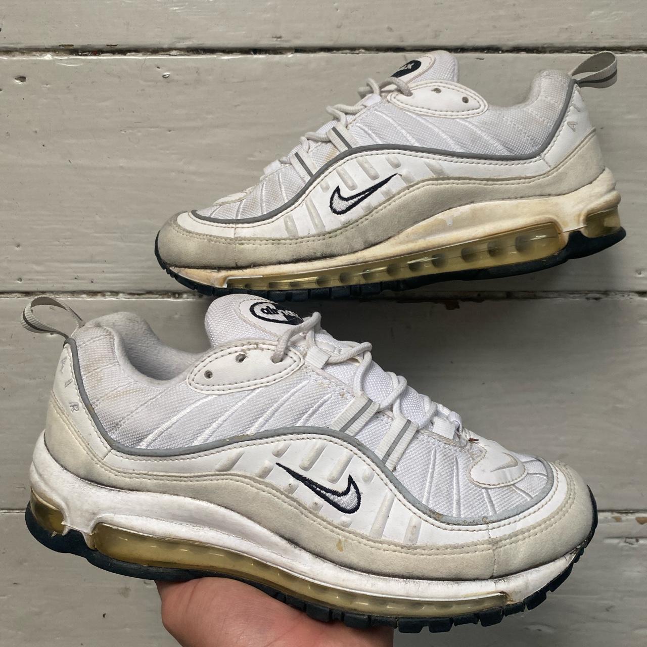 Nike Air Max 98 White Reflect Silver In great. Depop