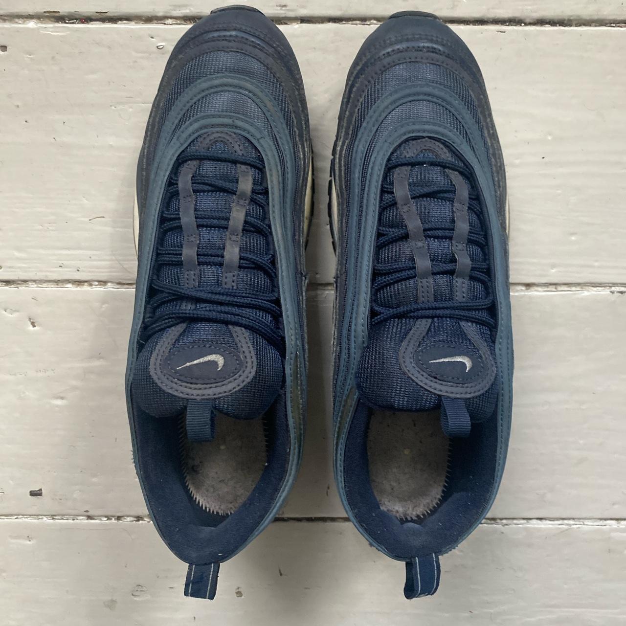 Nike Air Max 97 Navy and White 🌊 In good condition,... - Depop