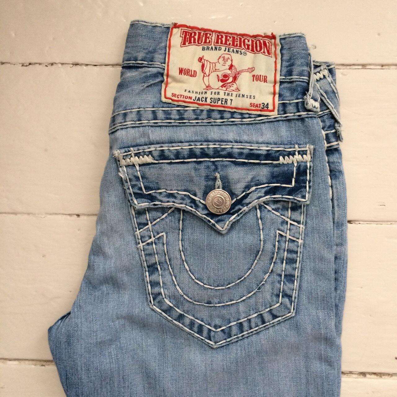 True Religion stonewashed jeans all fantastic jeans... - Depop