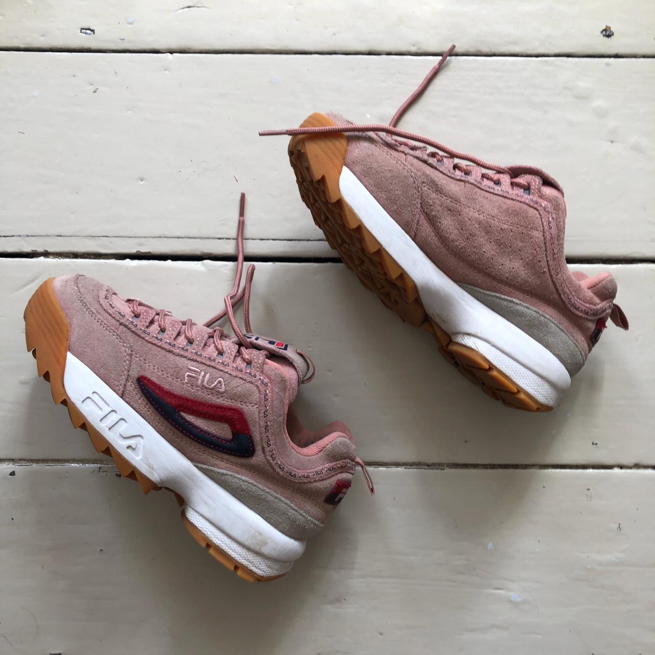 pink suede fila