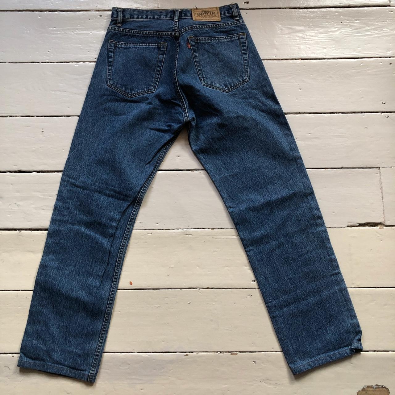 Edwin Stonewashed Navy Jeans 👖In good condition,... - Depop