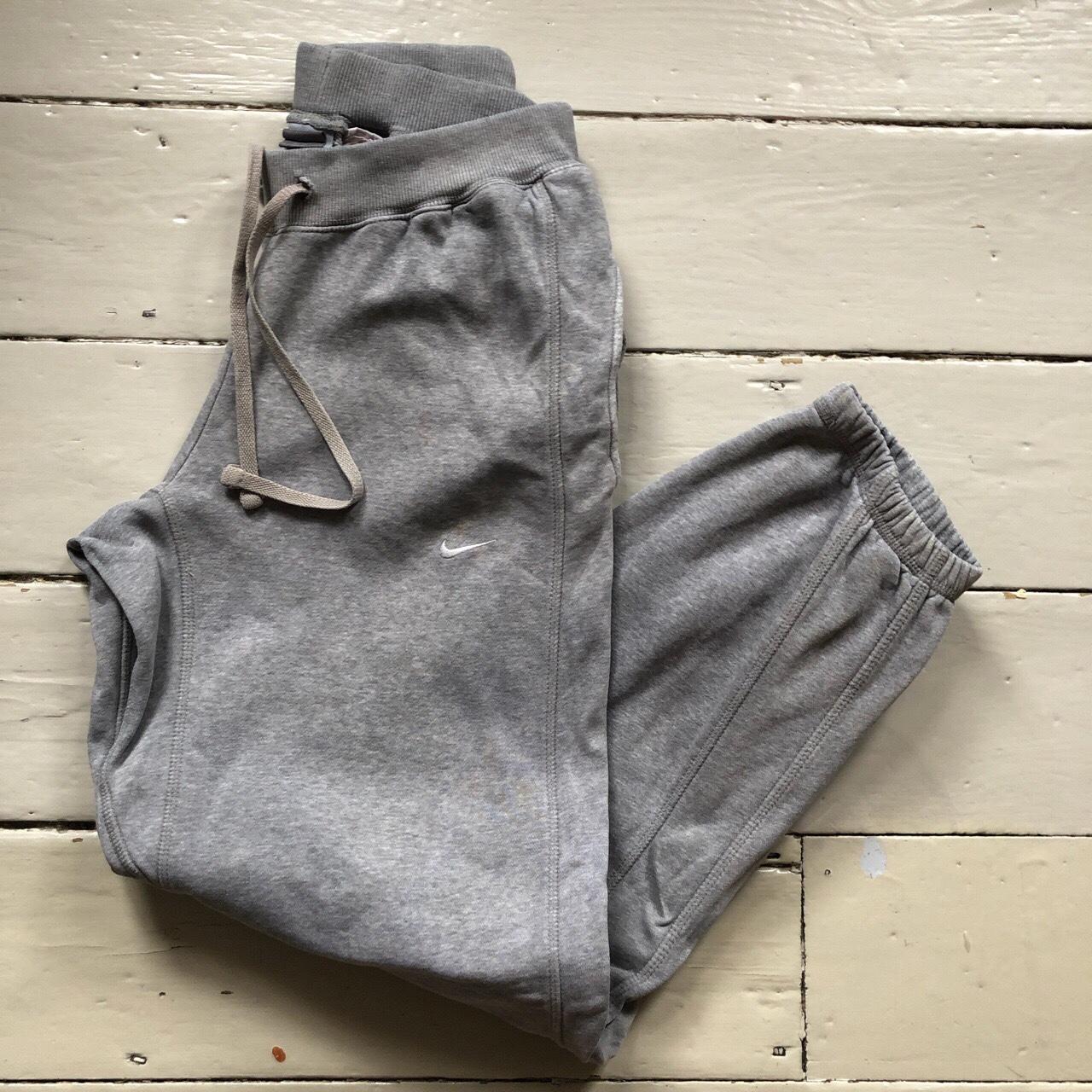 mens grey nike swoosh joggers