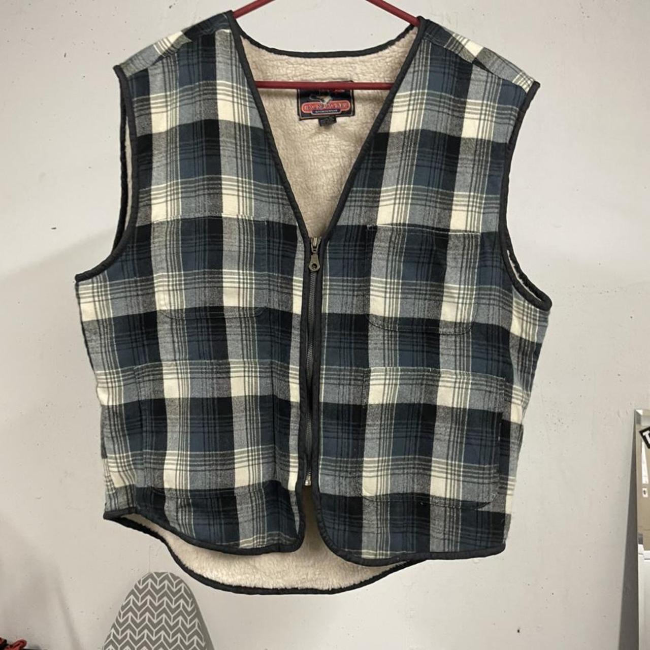 plaid hunting vest